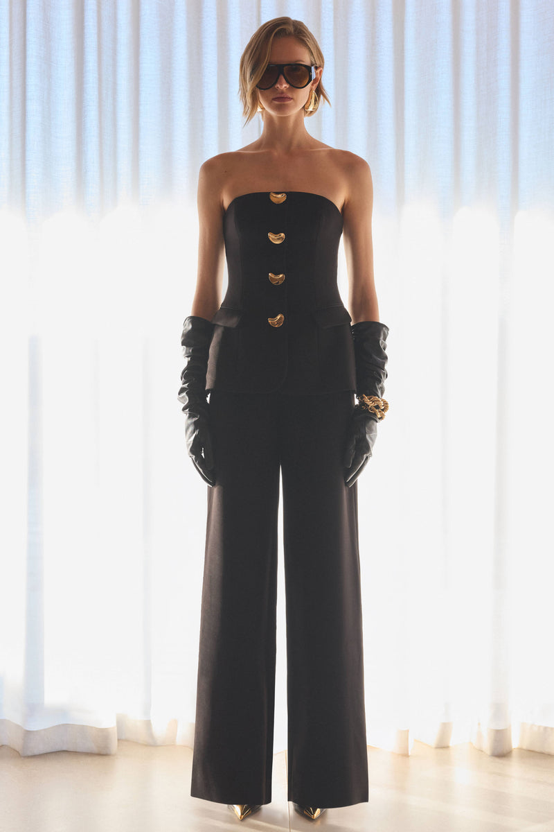 LOHEN 2025AW【新品未使用】 BAND COLOR JUMPSUIT Zoey Black Bandeau-Neck Jumpsuit – Club L London - SA