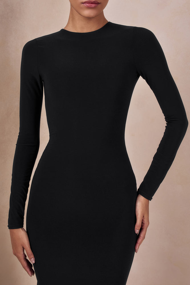 fishtail maxi dress long sleeve Long Sleeve Slim Fishtail Maxi Dress