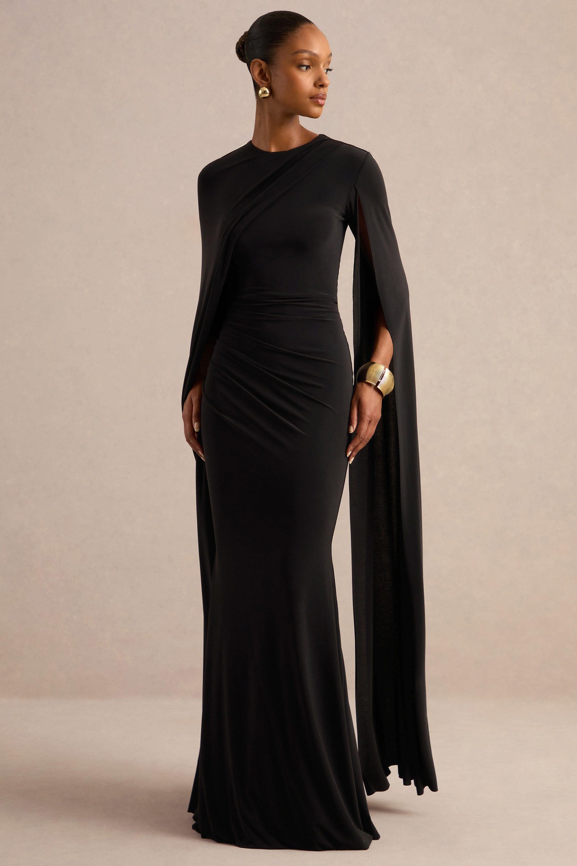 ECM_HR_CL129887002 - Magdelena _ Black Asymmetric Cape Maxi Dress0.jpg