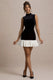 HR_CL135472240 - Baxter  - Black & White Velvet Mini Dress With Satin Ruffle Trim 1.jpeg