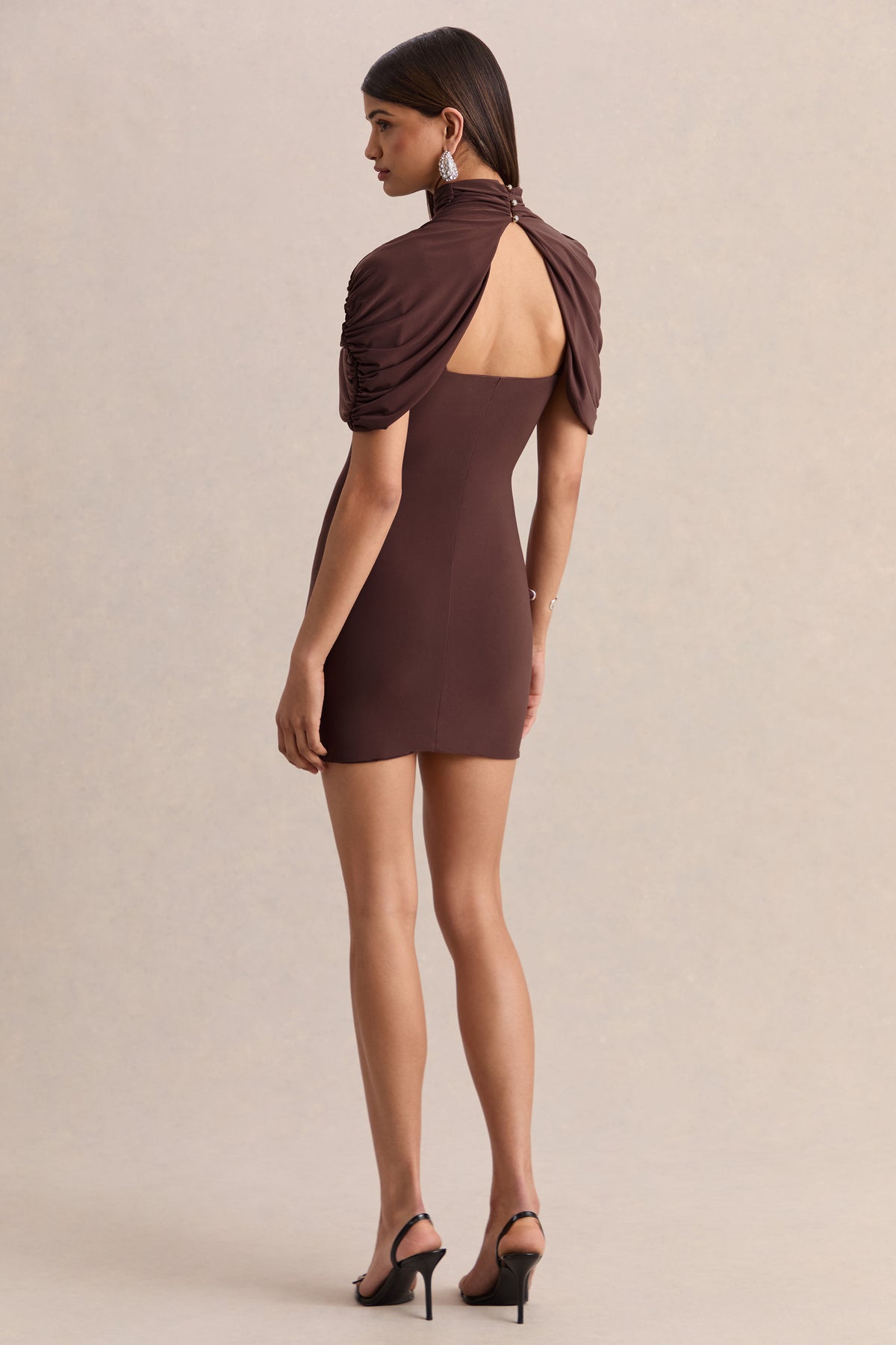 ECM_HR_CL135877022 - Perdi _ Brown Bodycon Mini Dress With Twisted Cape 05.jpg