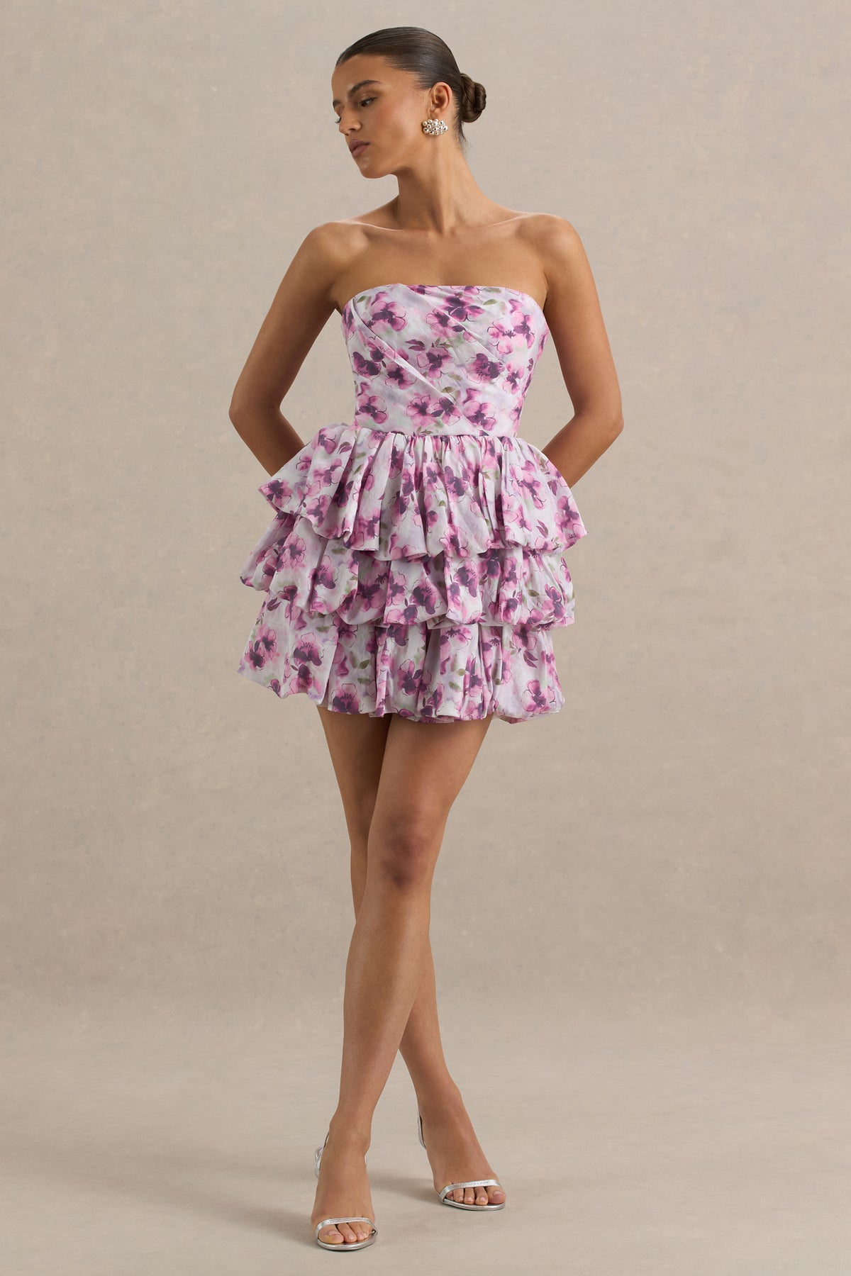 HR_CL136204266 - Swirl _ Cream Floral Print Bandeau Puffball Mini Dress With Ruffle Detail 38.jpg
