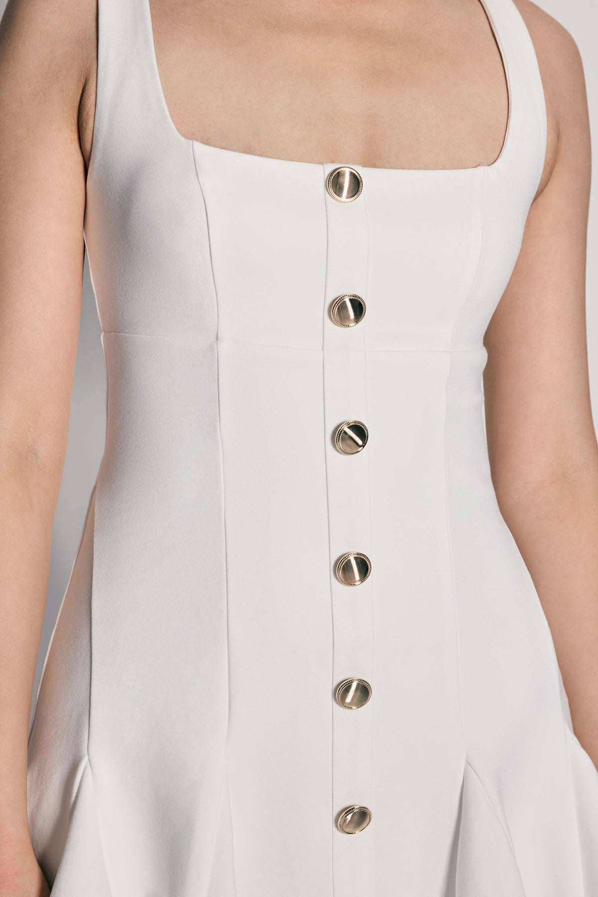 ECM_HR_CL136446005 - Love Yourself | White Square-Neck Mini Dress With Buttons 4.jpg