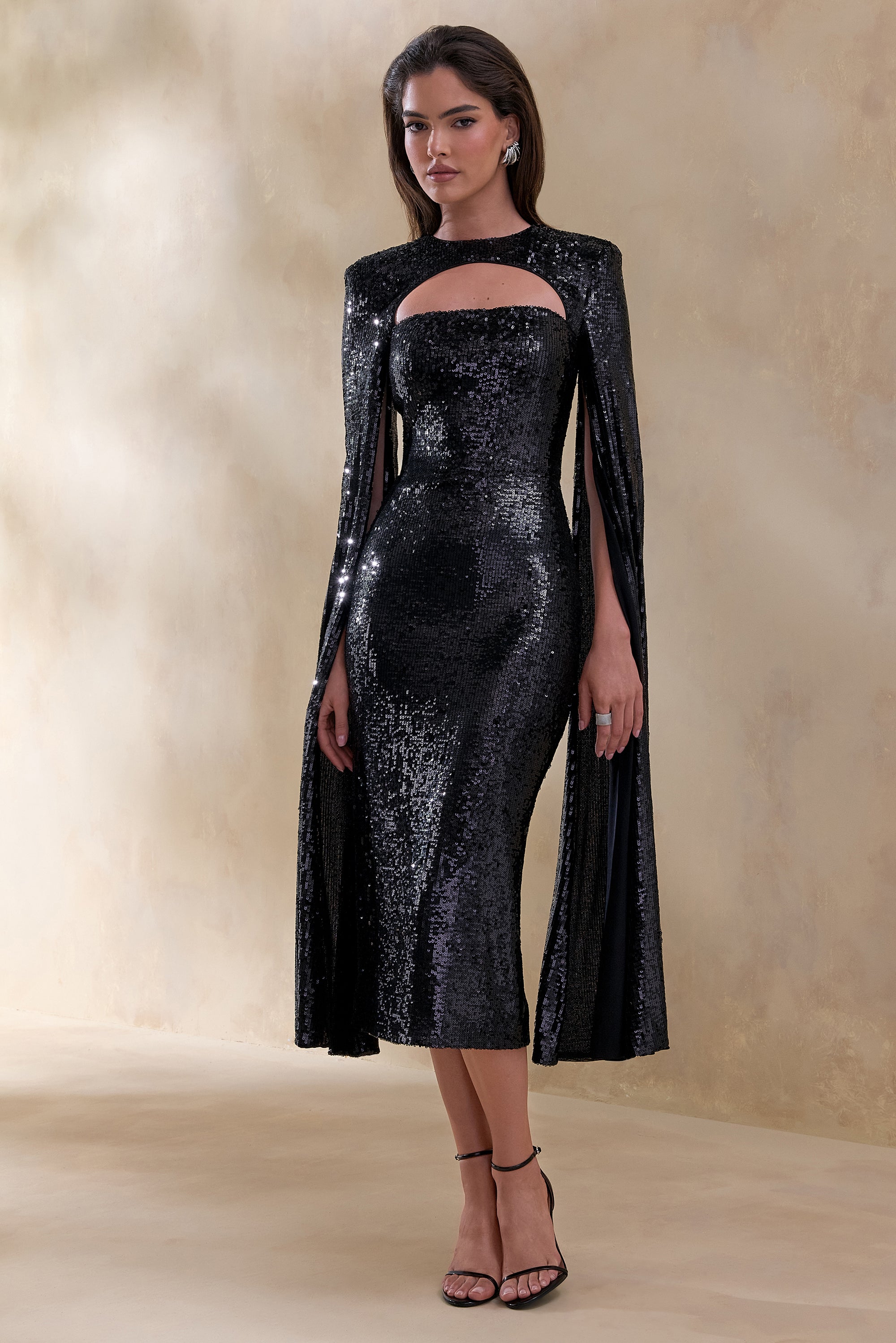 ECM_HR_CL136688002 Adeline _ Black Sequin Crew-Neck Midi Dress With Cape Sleeves 3.jpg