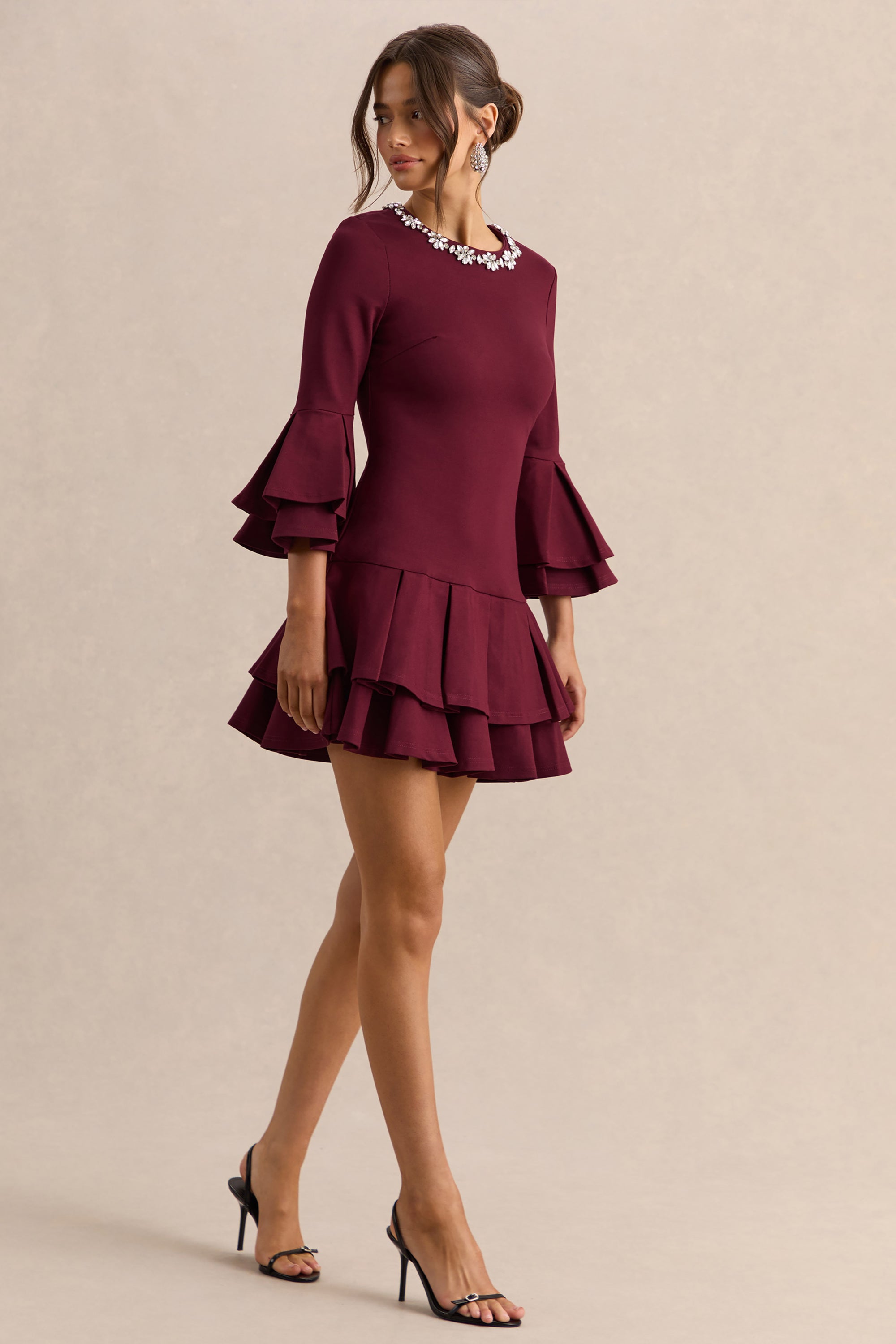 ECM_HR_CL136745069---Mirna-Burgundy-Crew-Neck-Mini-Dress-With-Bell-Sleeves-And-Ruffled-Detailing-1.jpg