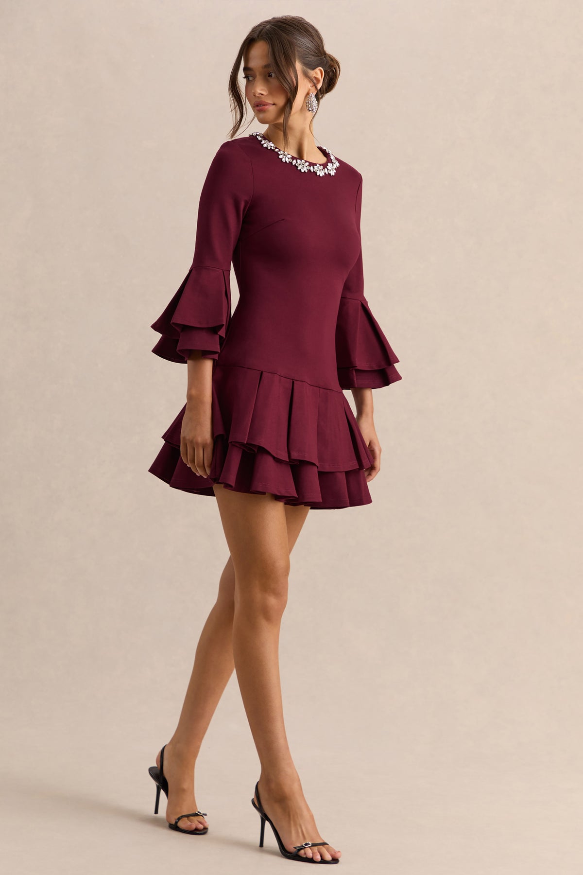 ECM_HR_CL136745069---Mirna-Burgundy-Crew-Neck-Mini-Dress-With-Bell-Sleeves-And-Ruffled-Detailing-1.jpg