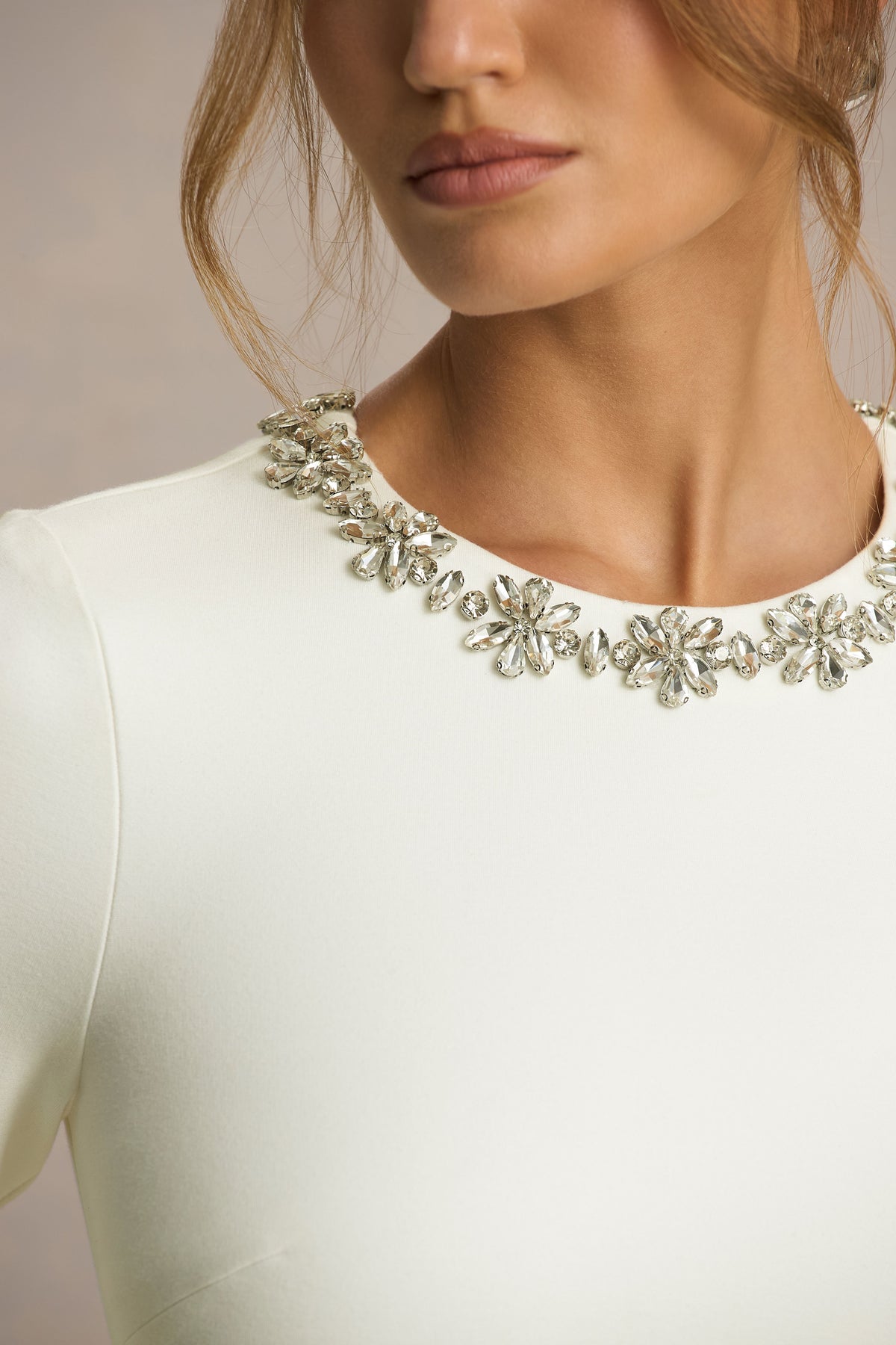 HR_CL136745116 - Mirna Cream Crew-Neck Mini Dress With Bell Sleeves And Ruffled Detailing 04.jpg