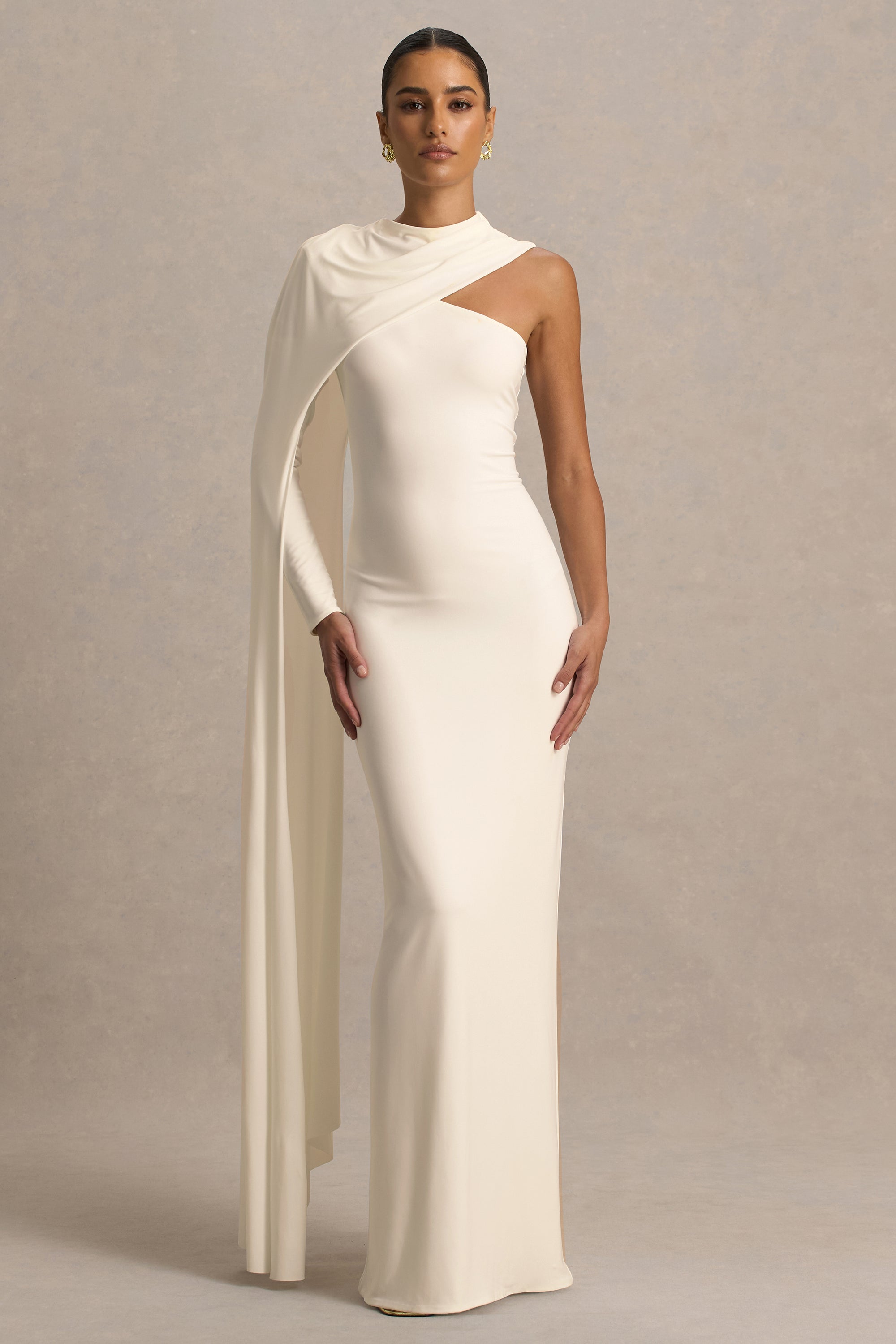 HR_CL136848028 - Dawn Cream Asymmetric-Neck Maxi Dress With One Long-Sleeve And Cape05.jpg