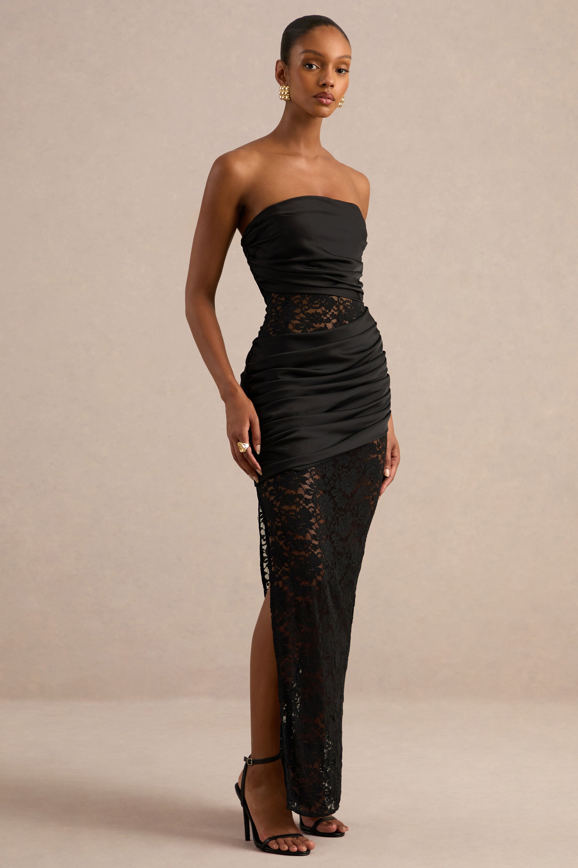 ECM_HR_CL136982002 - Dulcie _ Black Lace And Satin Bandeau Midaxi Dress With Wrap-Details 2.jpg