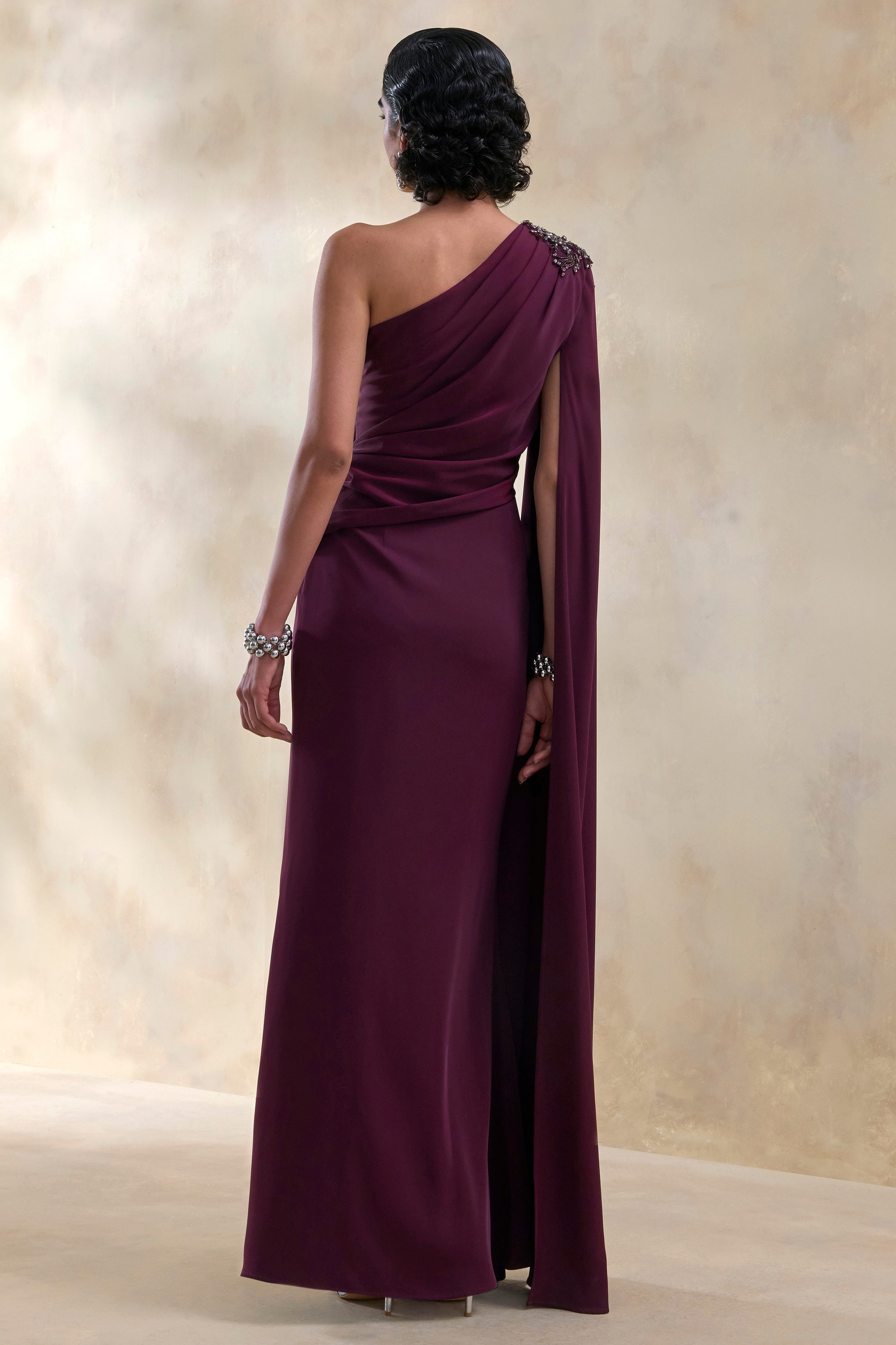 ECM_HR_CL137038454 - Solace | Dark Plum Asymmetric-Neck Maxi Dress With Embellished Detailing 3.jpg