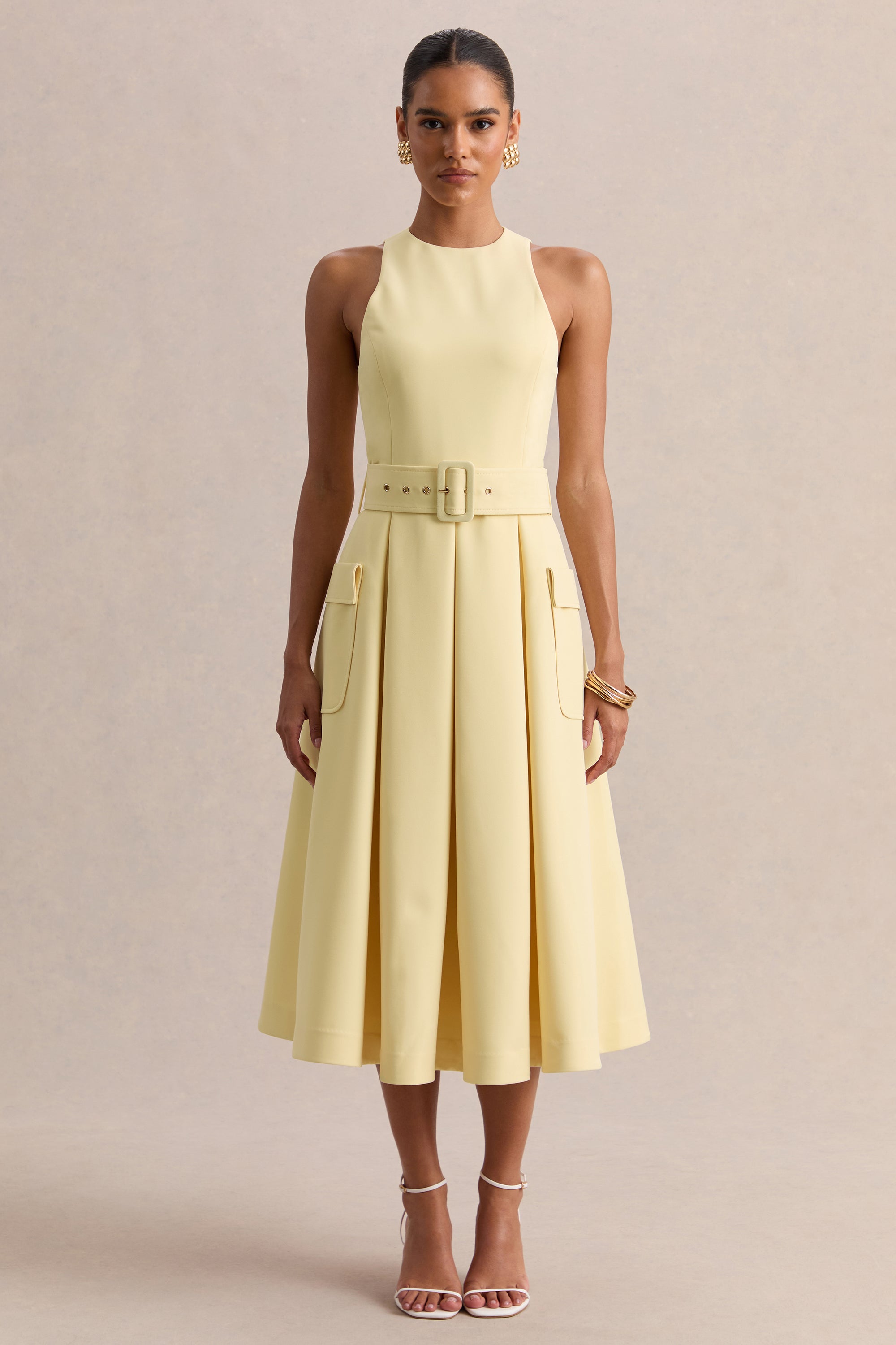 ECM_HR_CL137164121 - Magnora _ Lemon Crew-Neck Belted Midi Dress 01.jpg