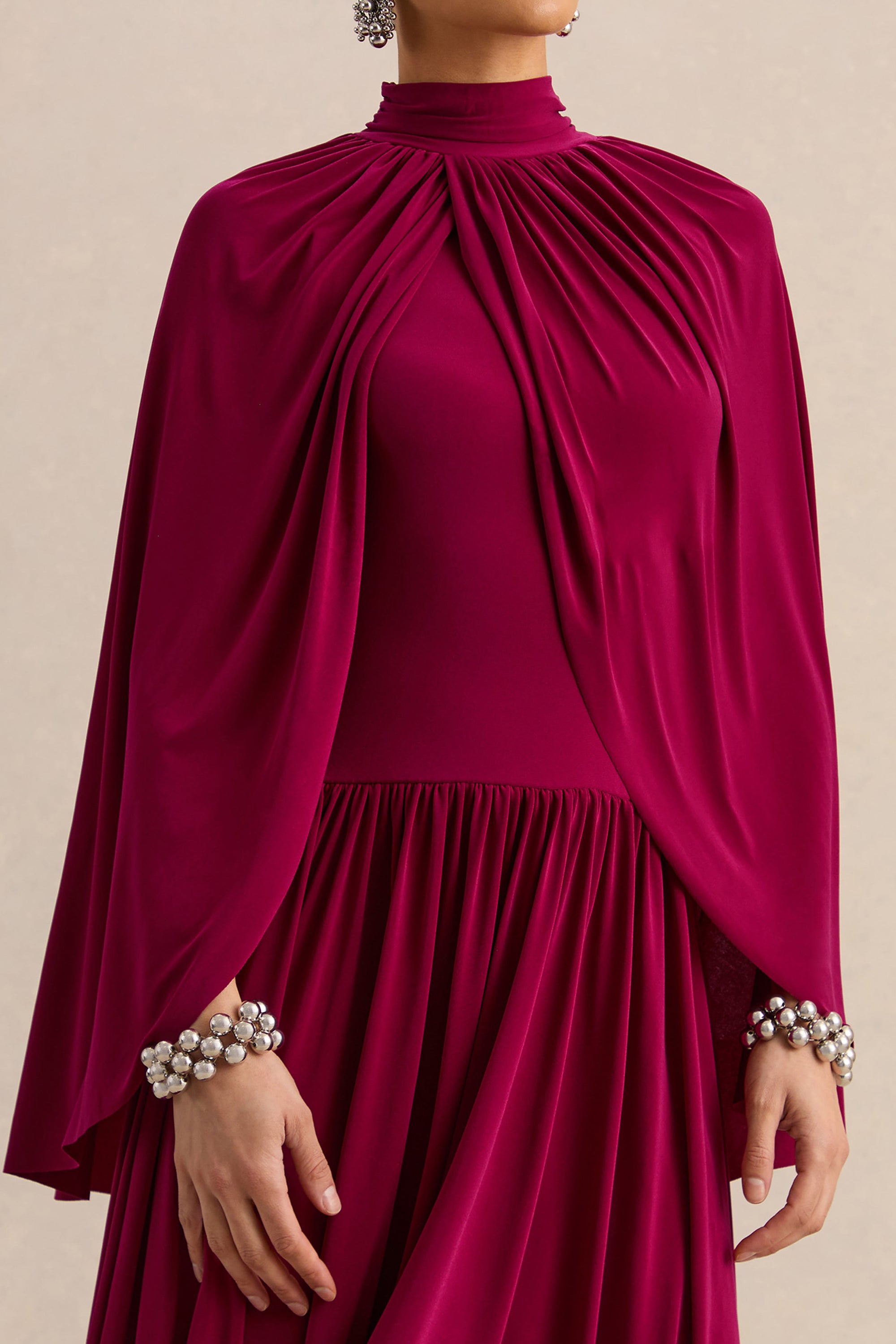 CL13720310206_ECM_HR_CL137203102---Honora---Burgundy-High-Neck-Maxi-Dress-With-Cape-Sleeves---105