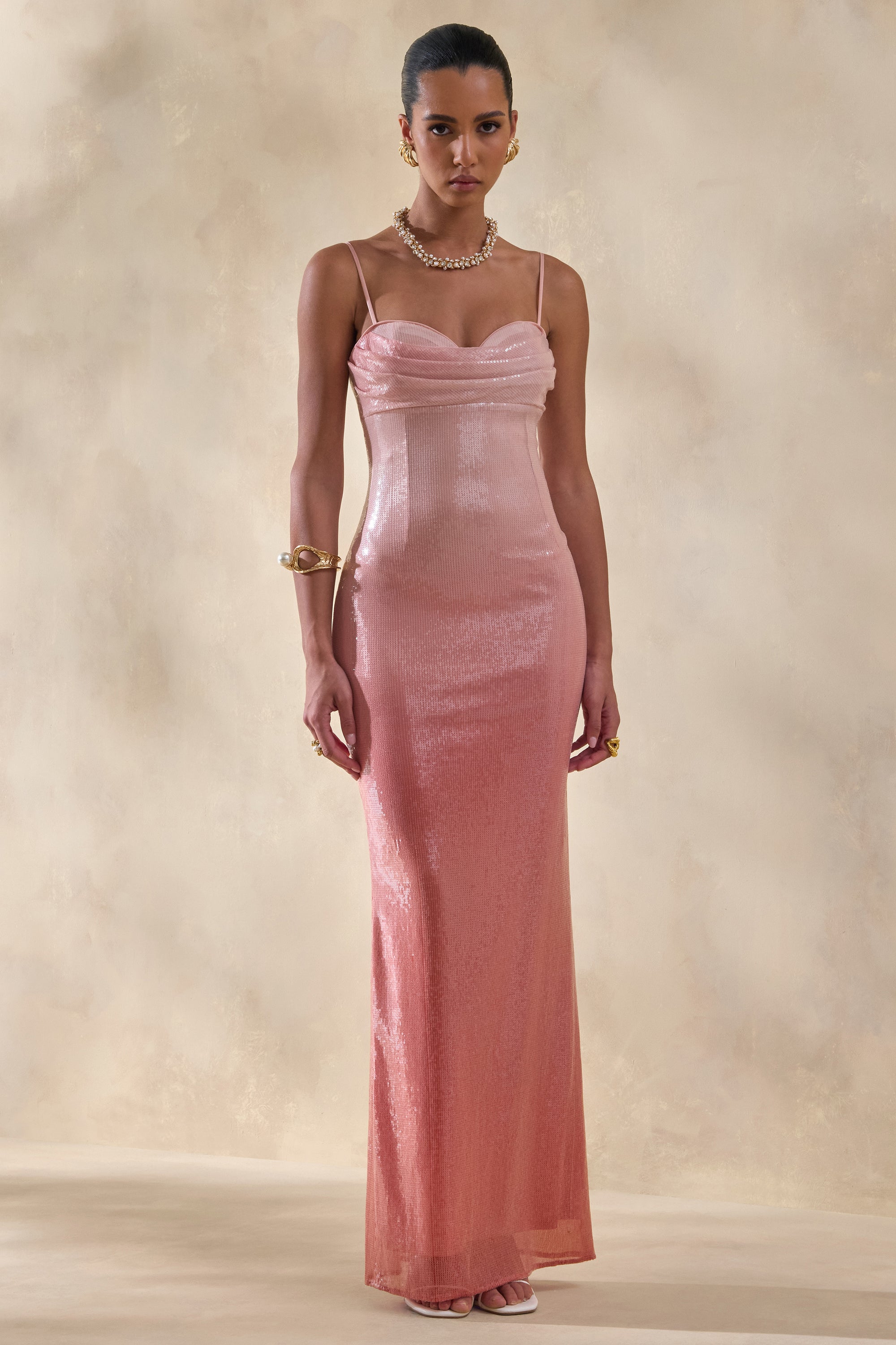ECM_HR_CL137230073 - Feloria | Coral Ombre Sequin Cowl-Neck Maxi Dress 2.jpg