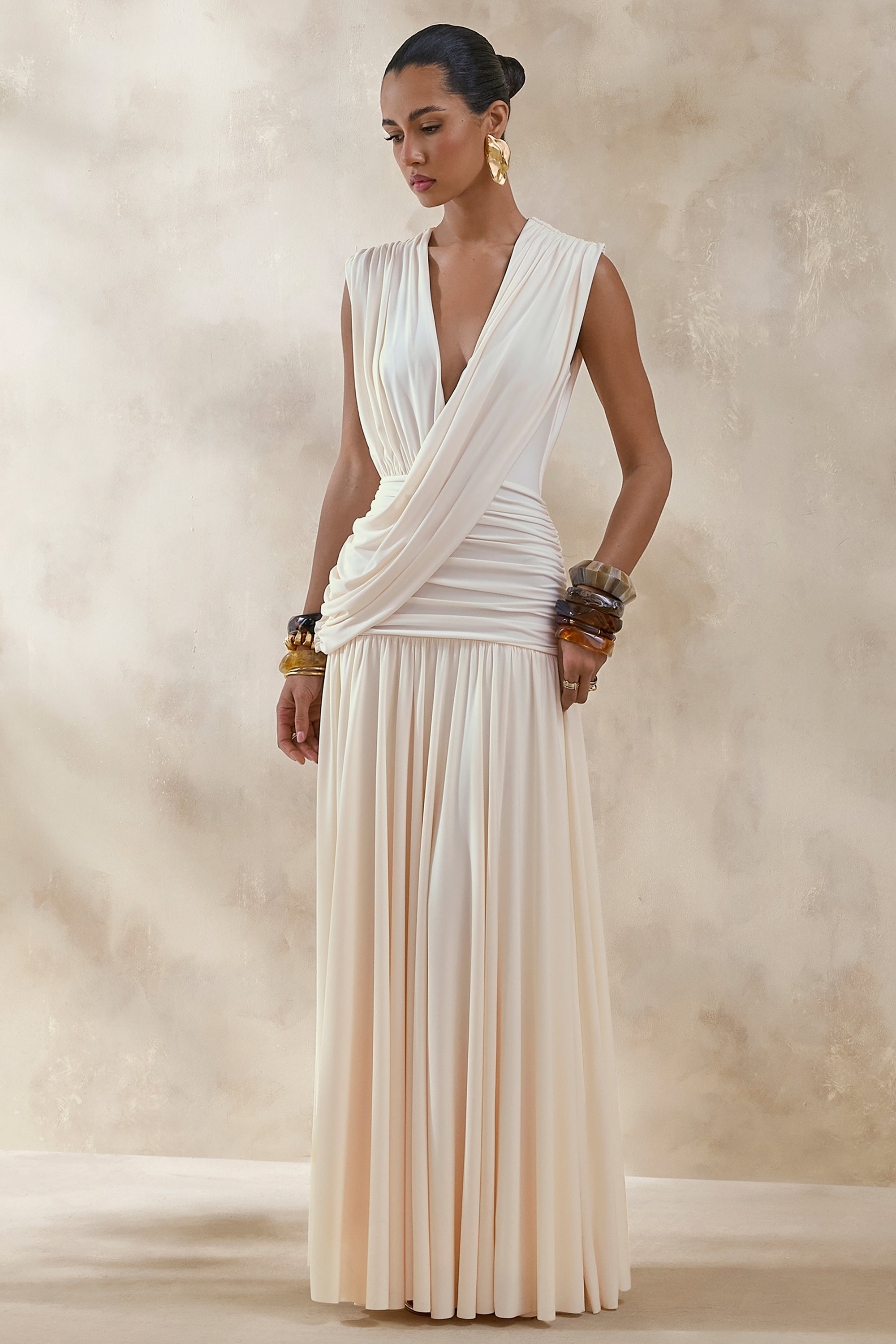ECM_HR_CL137281111---Glorina-_-Cream-Plunge-Neck-Maxi-Dress-With-Draped-Detailing-0.jpg