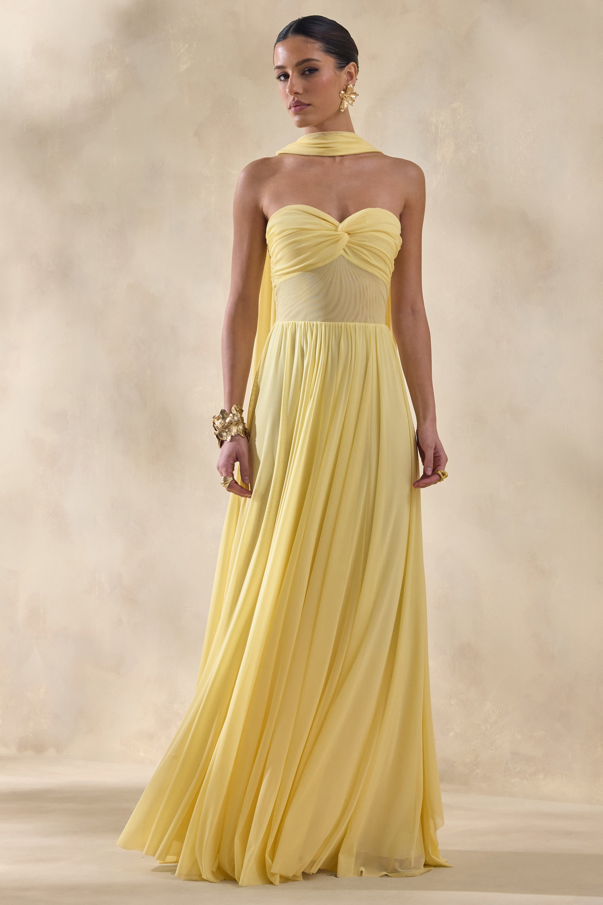 ECM_HR_CL137298121 - Lyvoria | Lemon Bandeau Maxi Dress With Mesh-Detail And Scarf 2.jpg