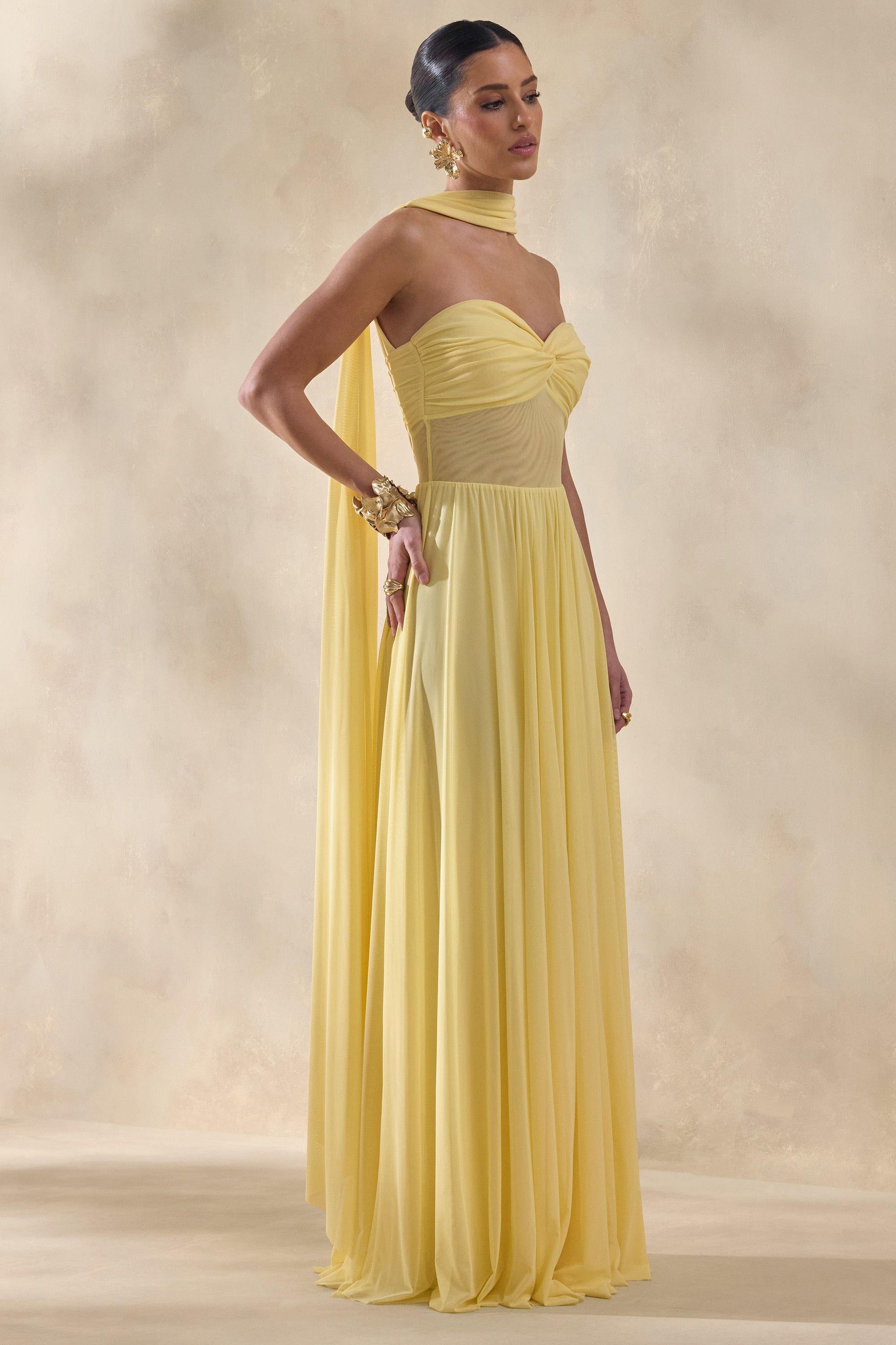 ECM_HR_CL137298121 - Lyvoria | Lemon Bandeau Maxi Dress With Mesh-Detail And Scarf 4.jpg