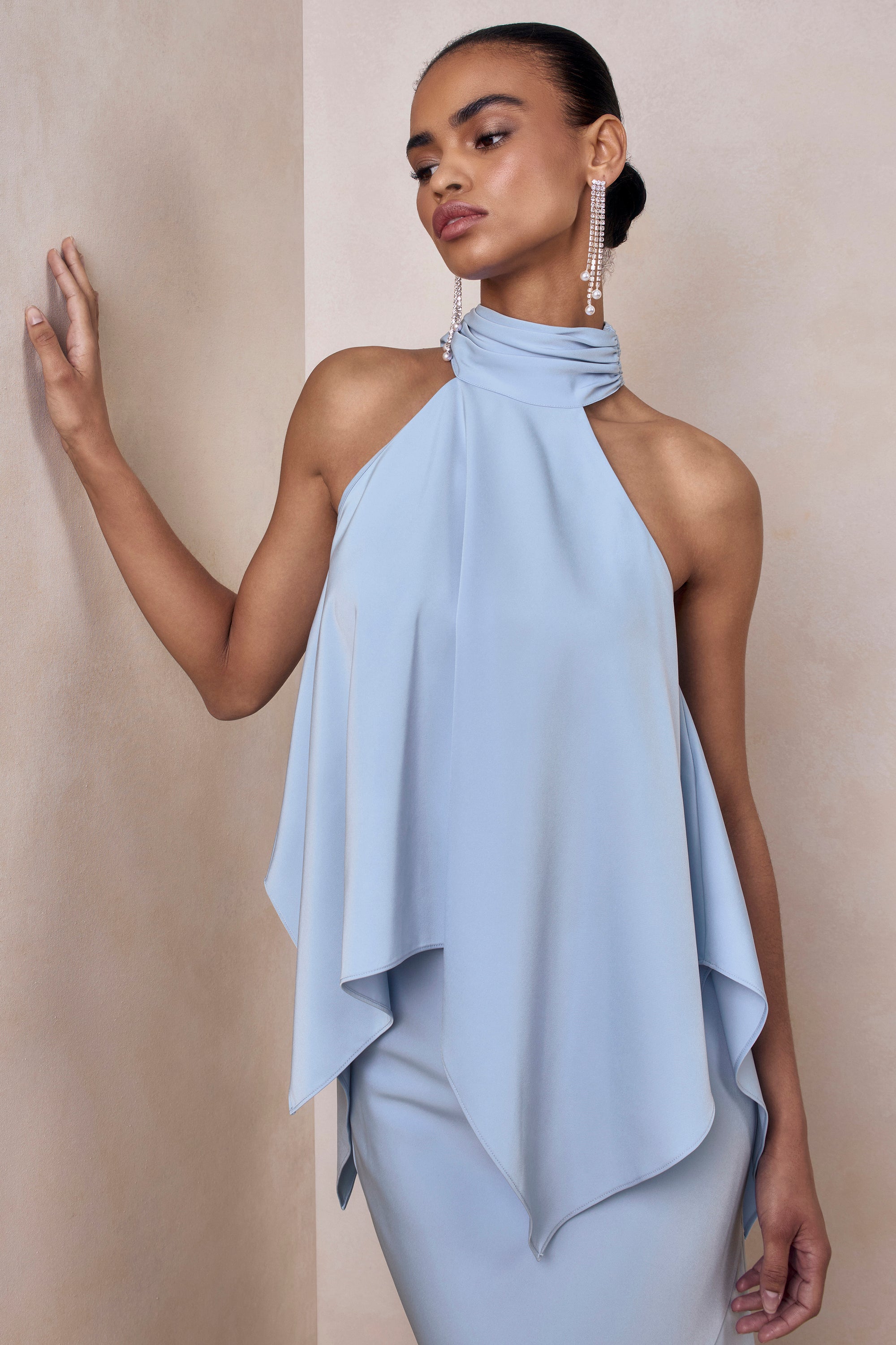 ECM_HR_CL137321016 - Sancelle _ Powder Blue Satin Halter-Neck Top  1.jpg