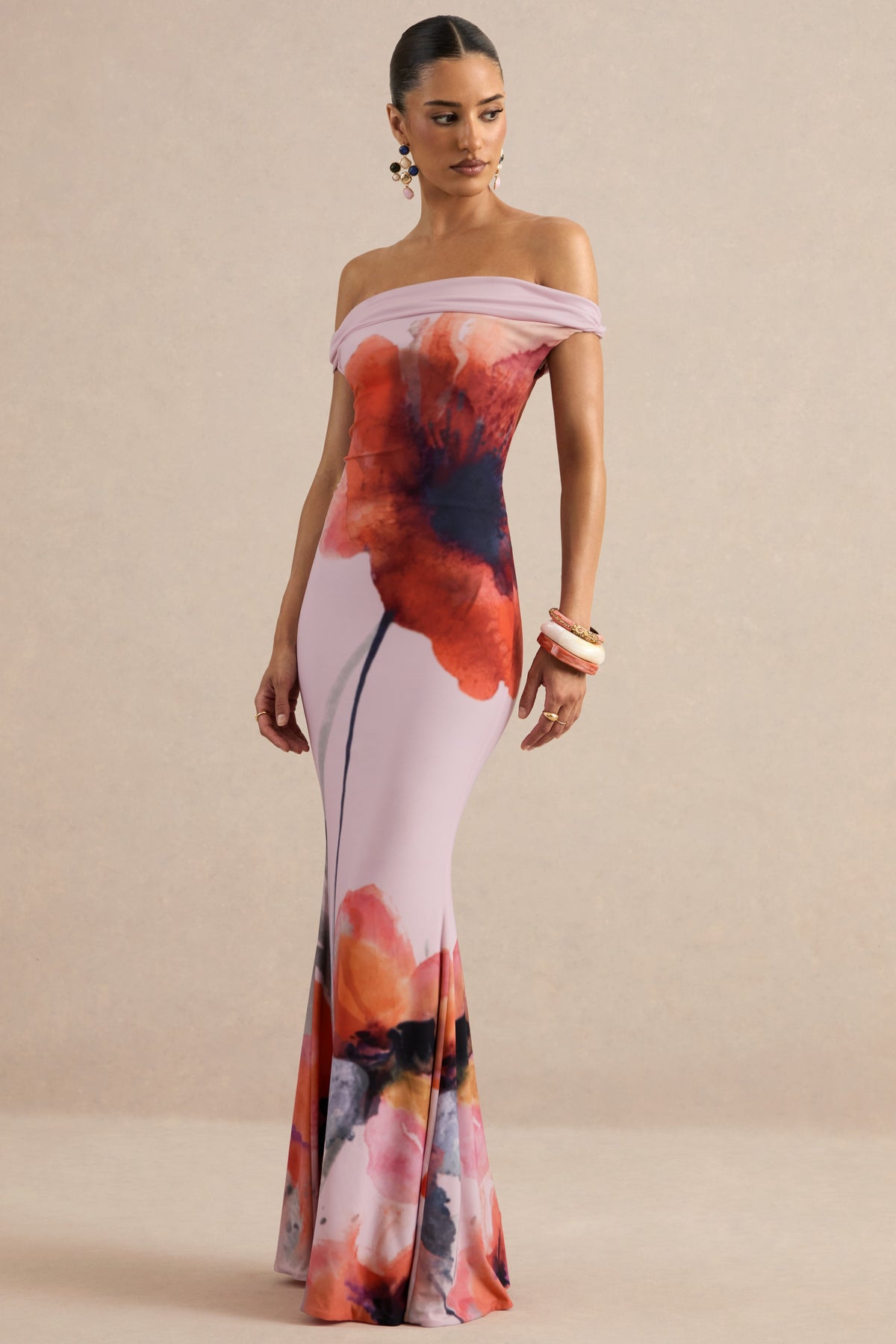 ECM_HR_CL137409084 - Katia | Pink Poppy Print Bardot-Neck Maxi Dress 1.jpg