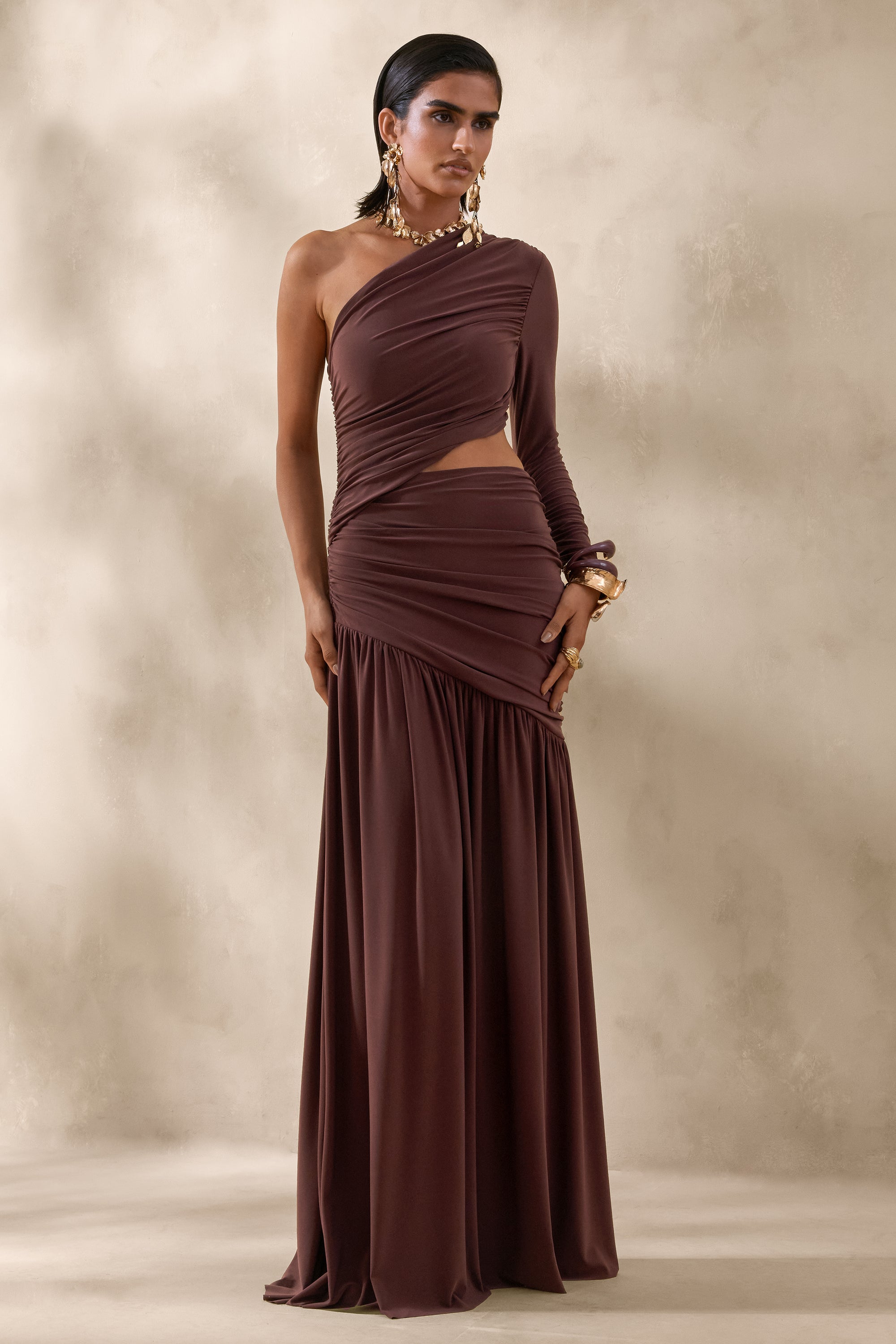 ECM_HR_CL137518021 -  Kinsley _ Brown Asymmetric-Neck Maxi Dress With Body Cut-Out Detail 0_1.jpg