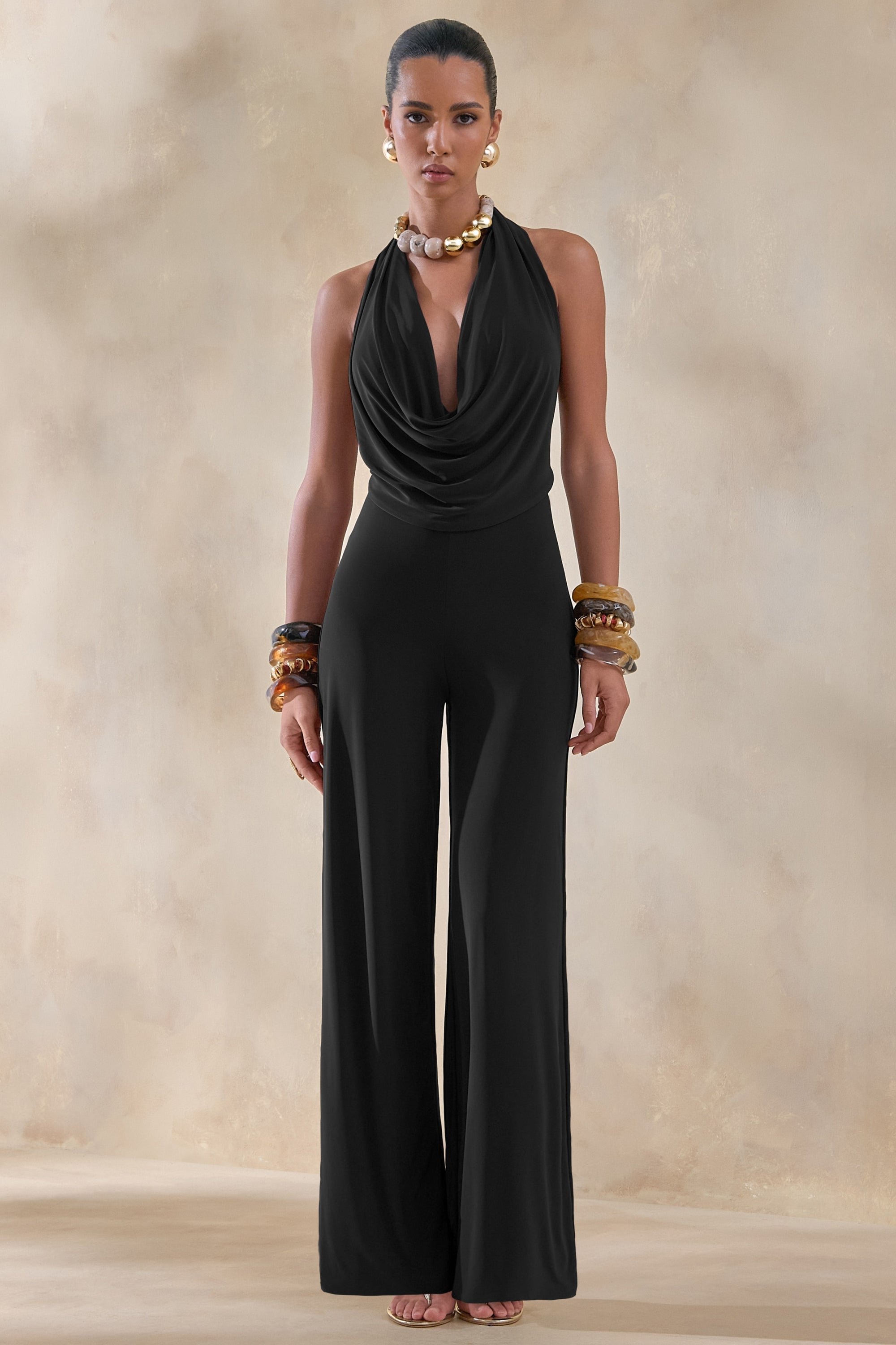 ECM_HR_CL137527001 - Clemence | Black Plunge-Neck Jumpsuit 02.jpg