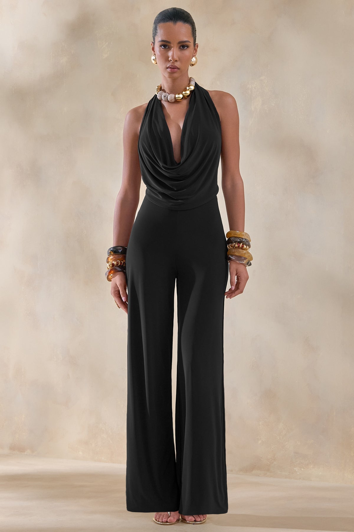 ECM_HR_CL137527001 - Clemence | Black Plunge-Neck Jumpsuit 02.jpg