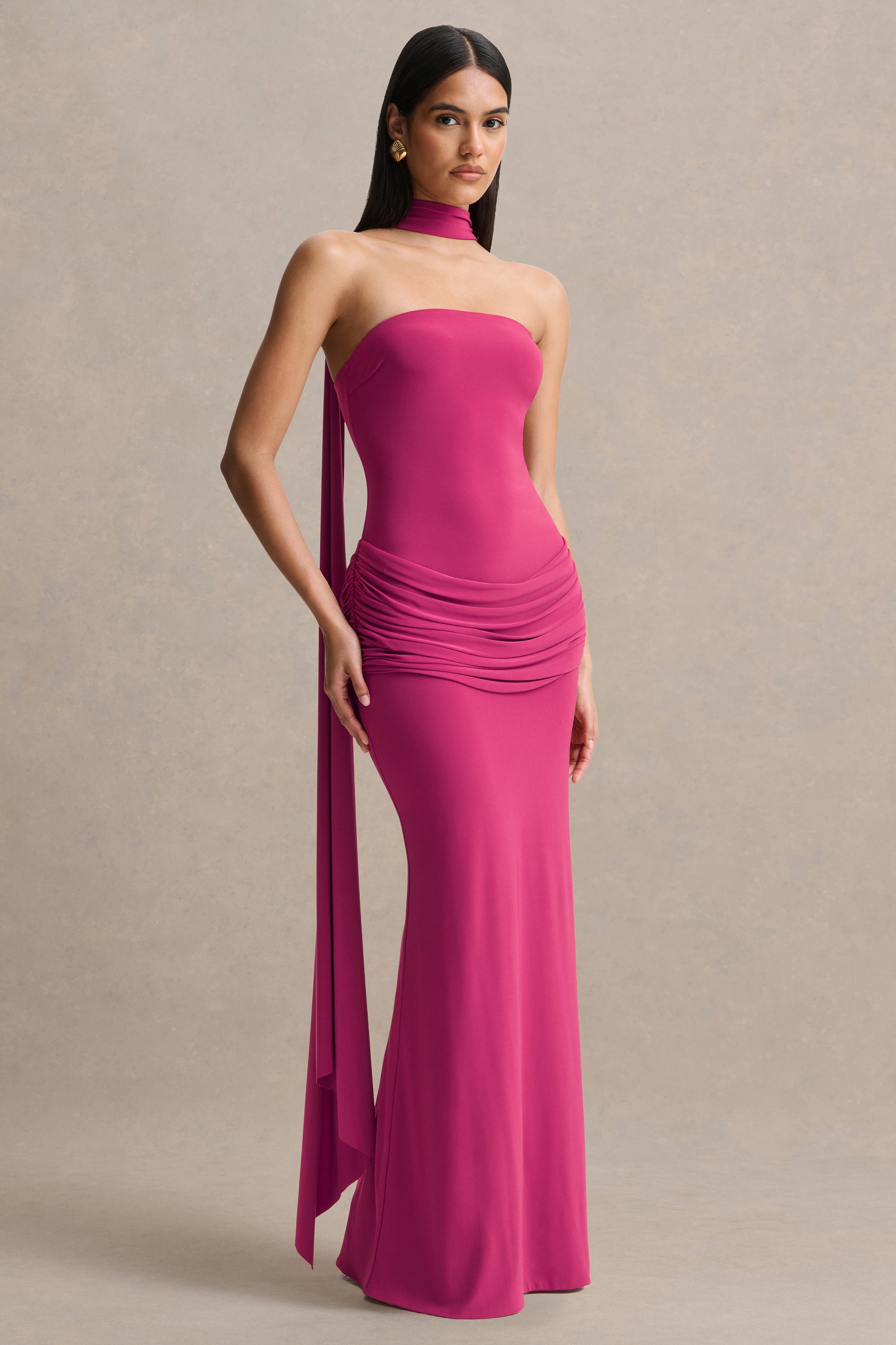ECM_HR_CL137541080 - Graciella _ Hot Pink Bandeau Maxi Dress With Draped Detailing And Scarf13 (3).jpg