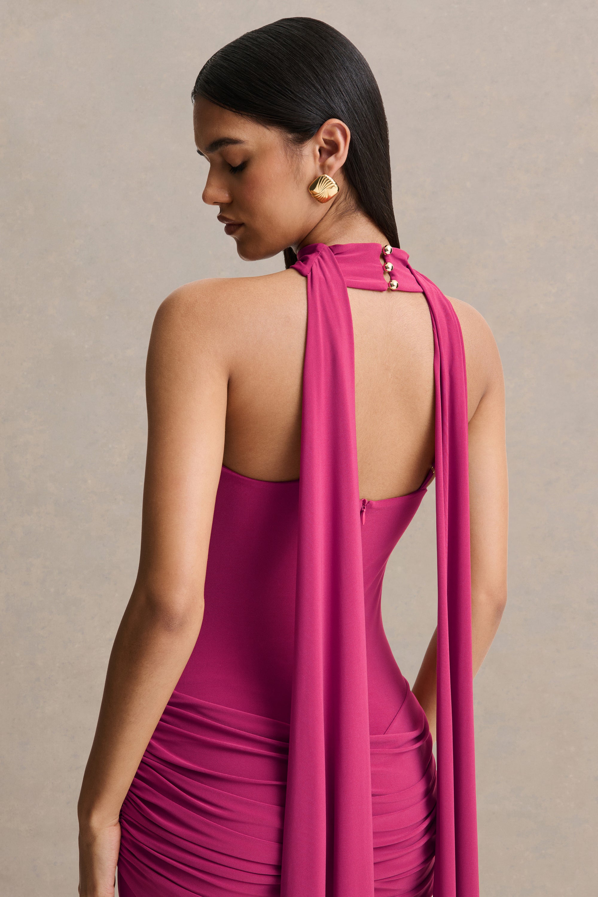 ECM_HR_CL137541080 - Graciella _ Hot Pink Bandeau Maxi Dress With Draped Detailing And Scarf65 (4).jpg