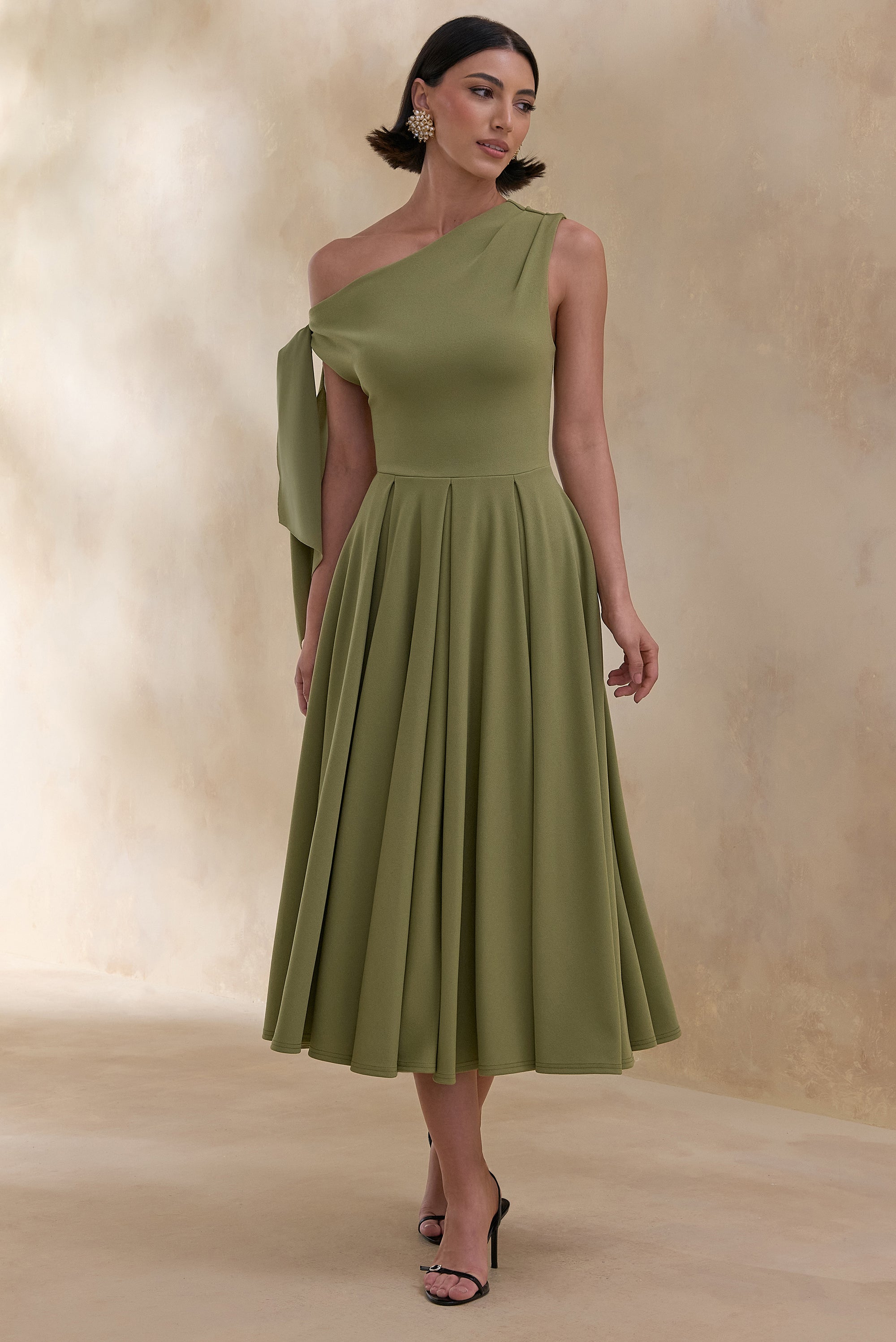 ECM_HR_CL137614031 Daring _ Olive Asymmetric-Neck Midi Dress With Knot-Detail1 (1).jpg