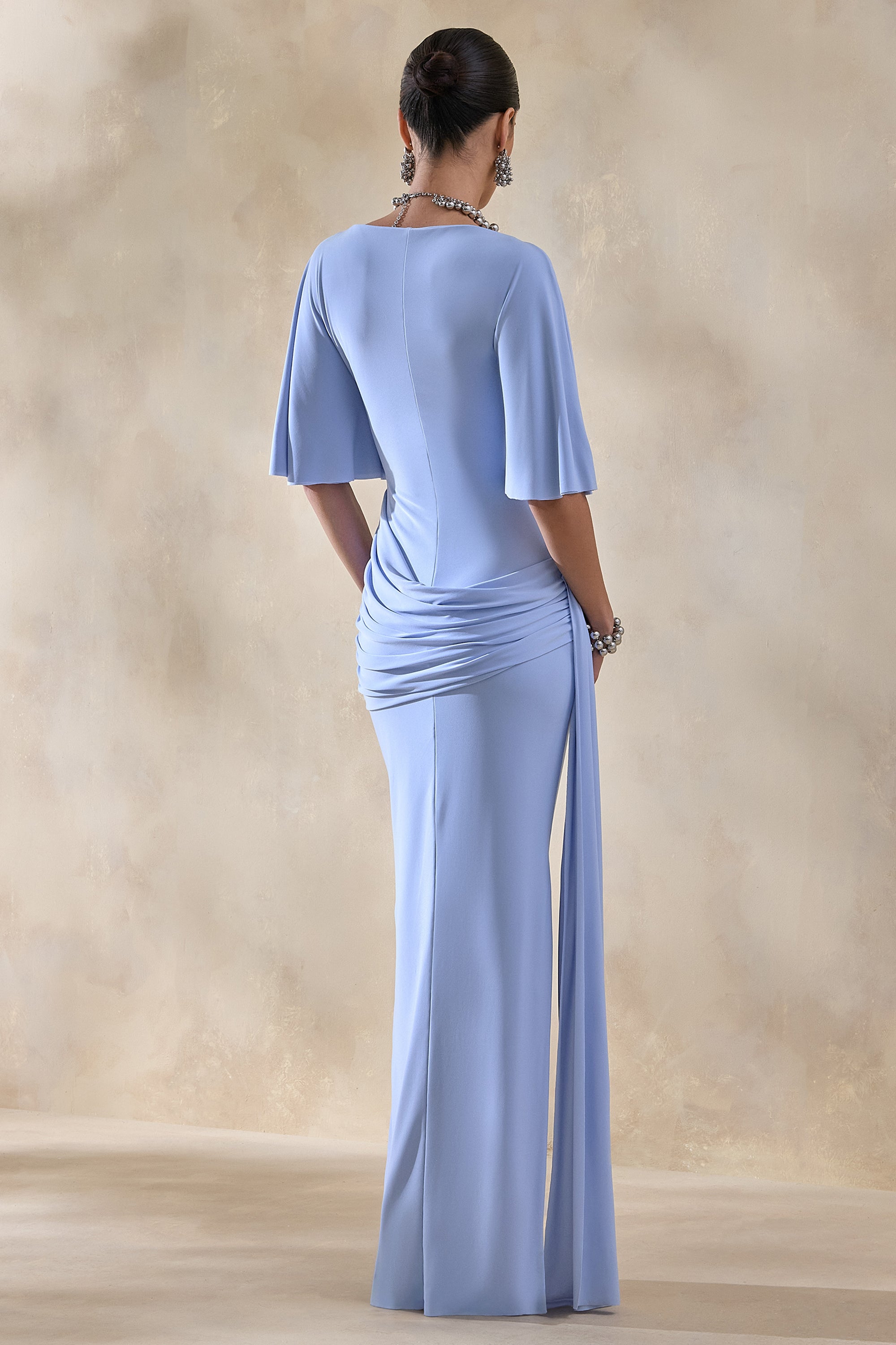 ECM_HR_CL137658013 - Emerelle | Powder Blue Wide-Neck Maxi Dress With Sash And Draped-Detailing 2.jpg