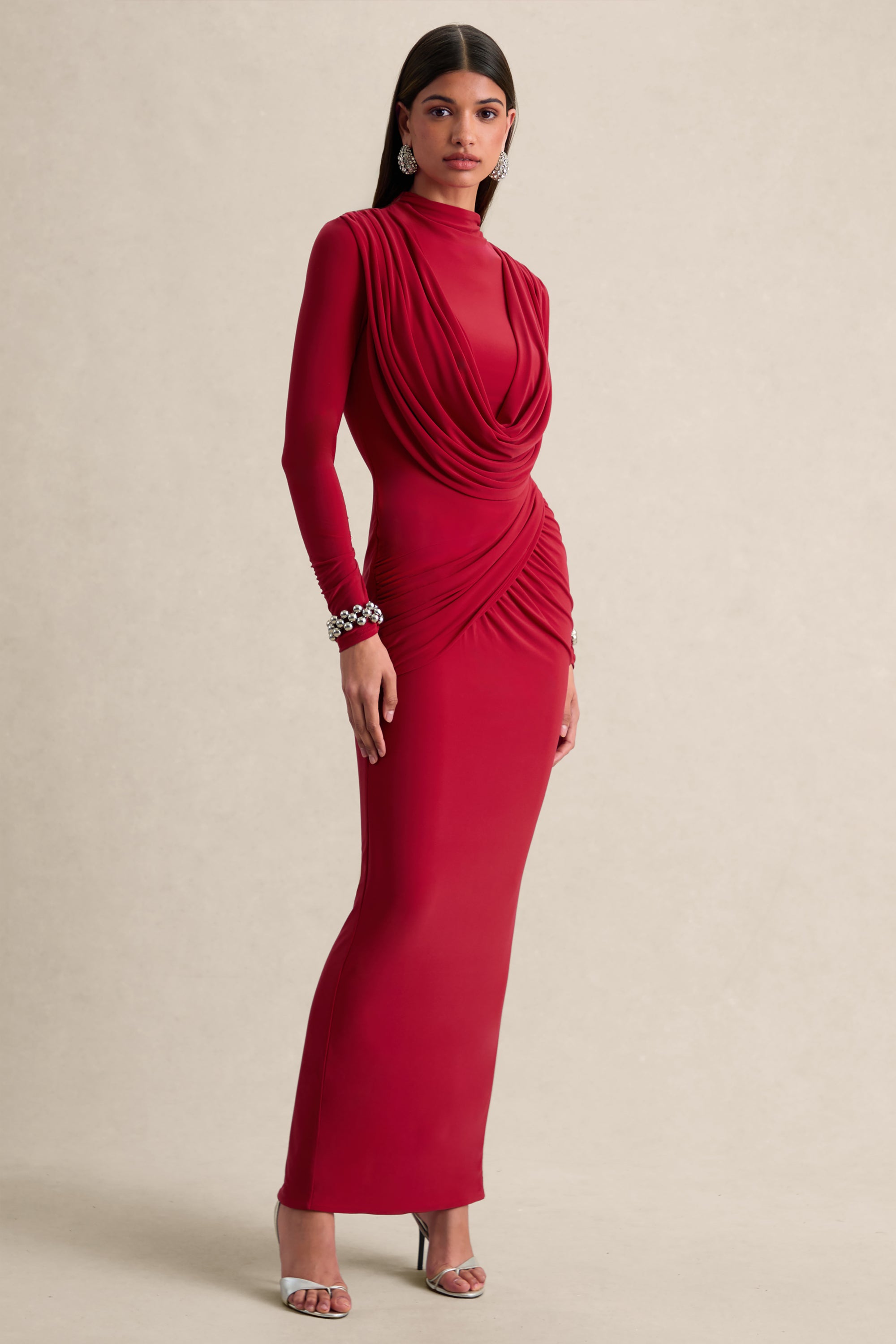 ECM_HR_CL137660100----Karinthia-_-Red-High-Neck-Maxi-Dress-With-Draped-Detailing-25.jpg