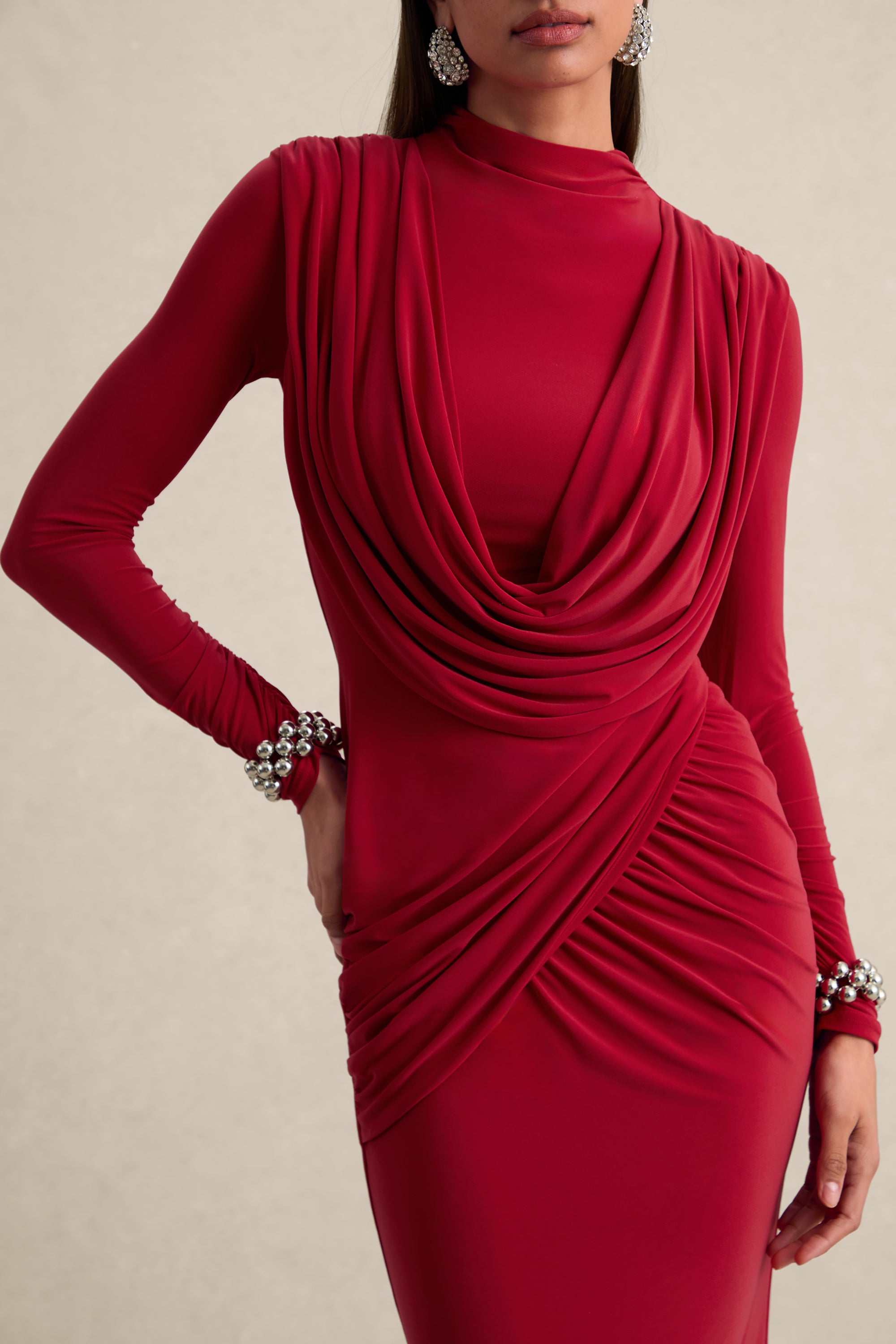 ECM_HR_CL137660100----Karinthia-_-Red-High-Neck-Maxi-Dress-With-Draped-Detailing-29.jpg
