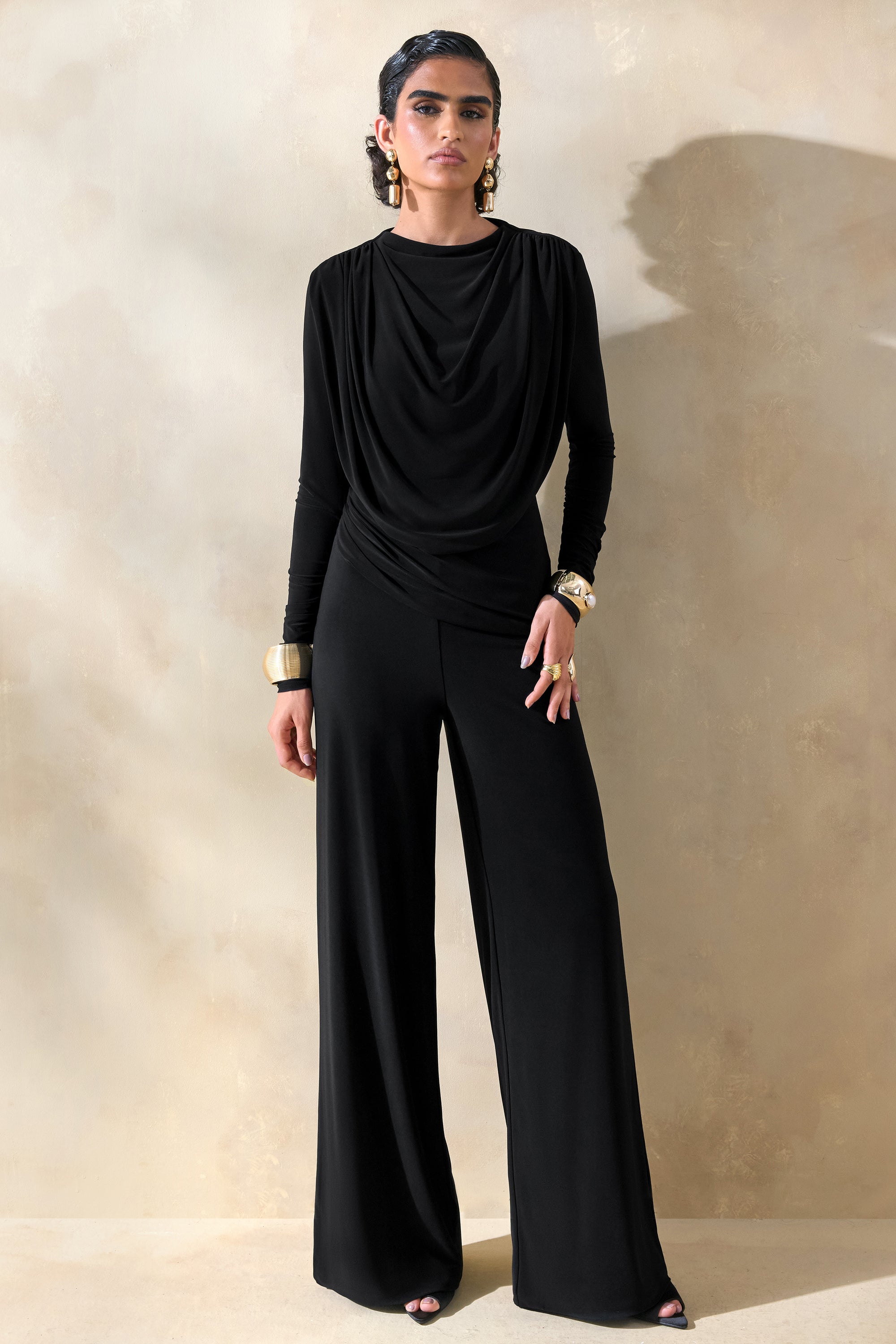 ECM_HR_CL137663001 - Raniella _ Black High-Neck Top With Gathered And Draped-Detailing + ECM_HR_CL137686001 - Safirra _ Black Wide-Leg Trouser 2.jpg