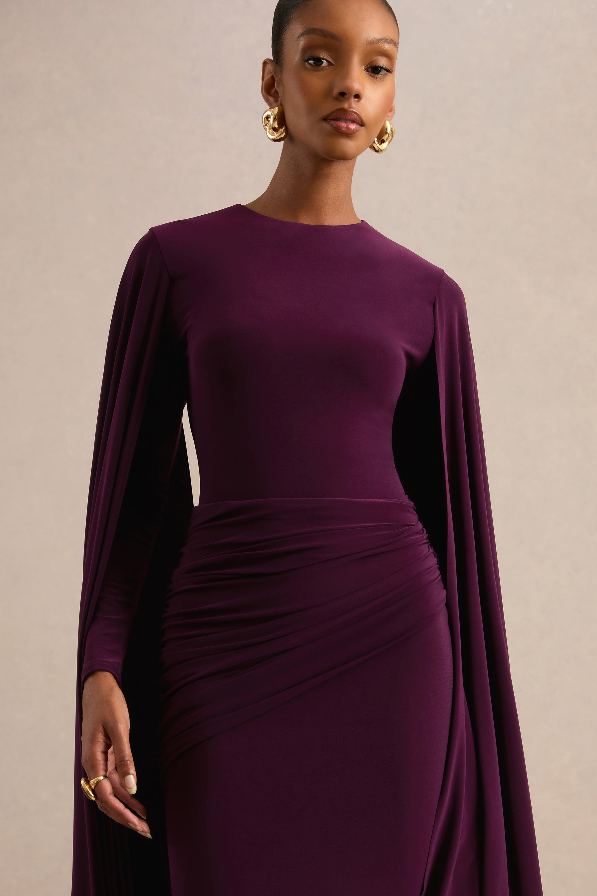 ECM_HR_CL137665090 - Sonaria _ Dark Plum Wide-Neck Maxi Dress With Cape-Sleeves7.jpg