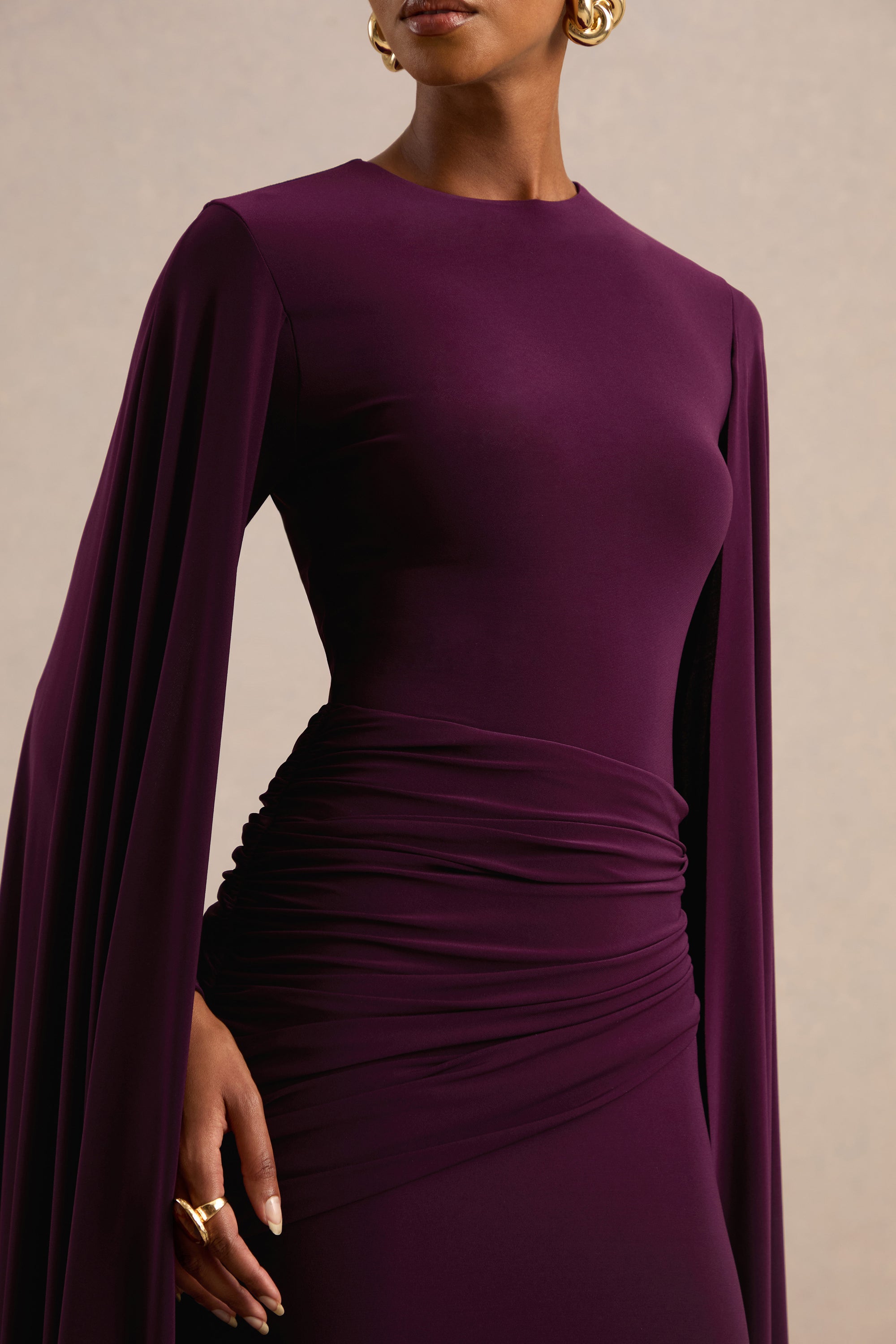 ECM_HR_CL137665090 - Sonaria _ Dark Plum Wide-Neck Maxi Dress With Cape-Sleeves8.jpg