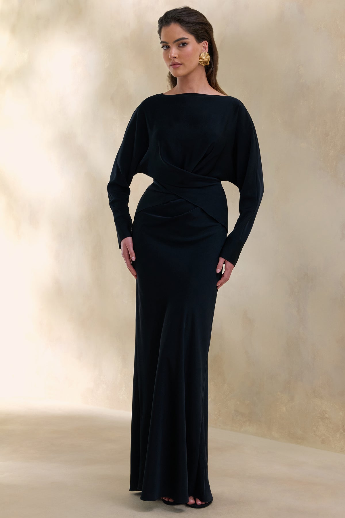 ECM_HR_CL137668001 - Elaria _ Black Satin Maxi-Skirt  2.jpg