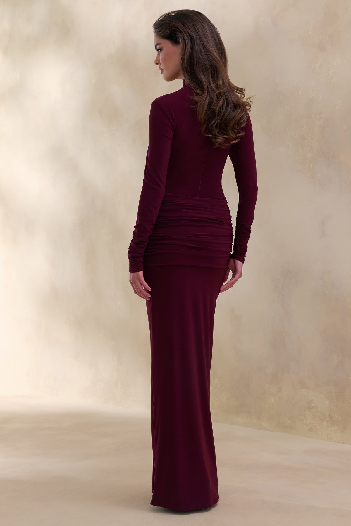 ECM_HR_CL137678090 - Ambrette | Dark Plum High-Neck Maxi Dress With Gathered-Detailing 5.jpg