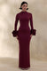 ECM_HR_CL137681090 - Jaselle | Dark Plum High-Neck Maxi Dress With Ruffled Satin-Cuffs 0.jpg