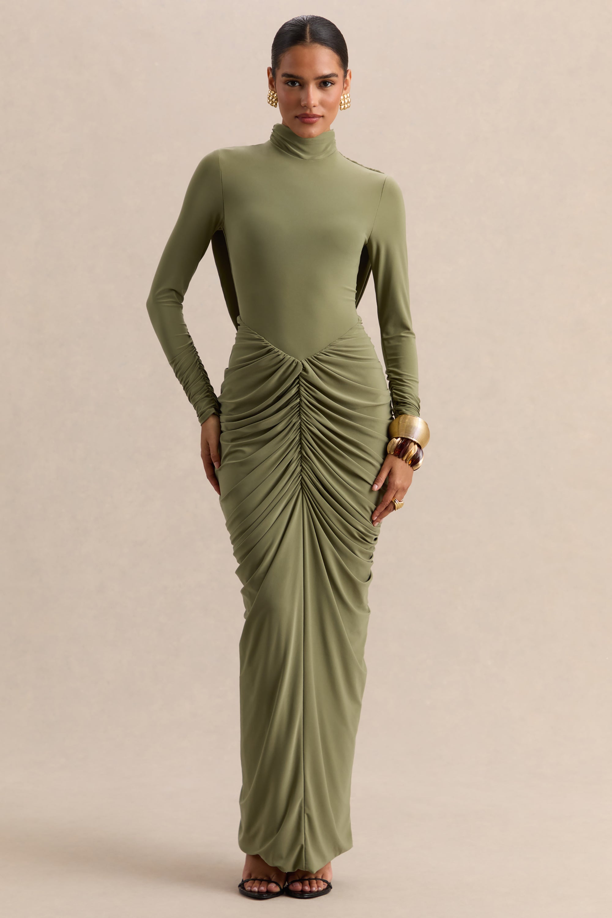 ECM_HR_CL137703031---Harmona-_-Olive-High-Neck-Maxi-Dress-With-Gathered-And-Draped-Detailing-5.jpg