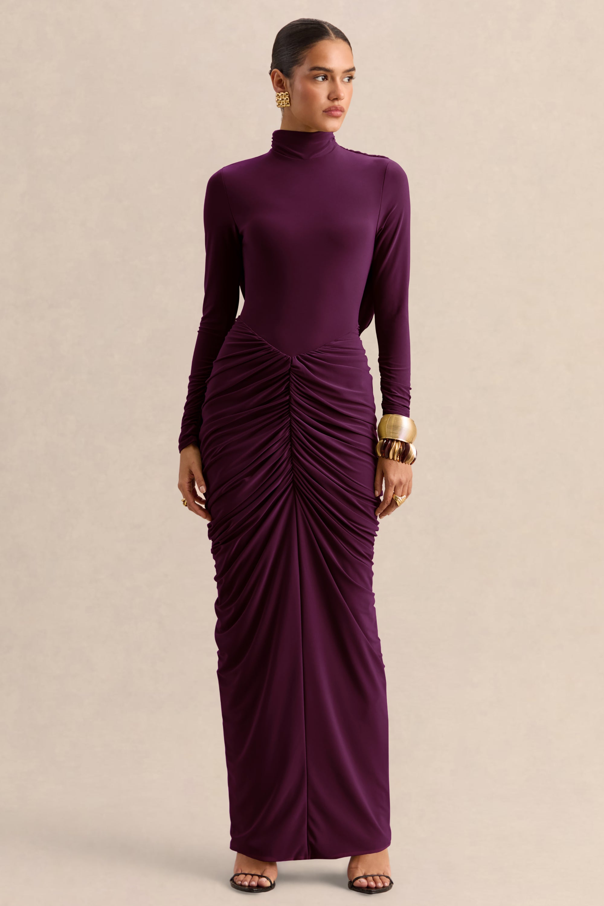 BGR_HR_CL137703090---Harmona---Dark-Plum-High-Neck-Maxi-Dress-With-Gathered-And-Draped-Detailing--0.jpg
