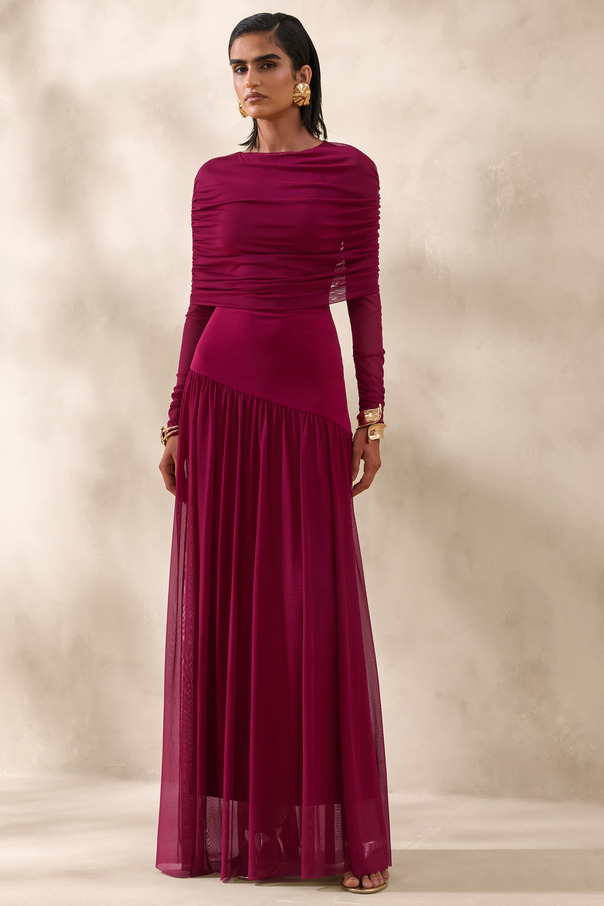 ECM_HR_CL137706102---Enalia-_-Burgundy-Mesh-High-Neck-Maxi-Dress-With-Short-Cape-1.jpg