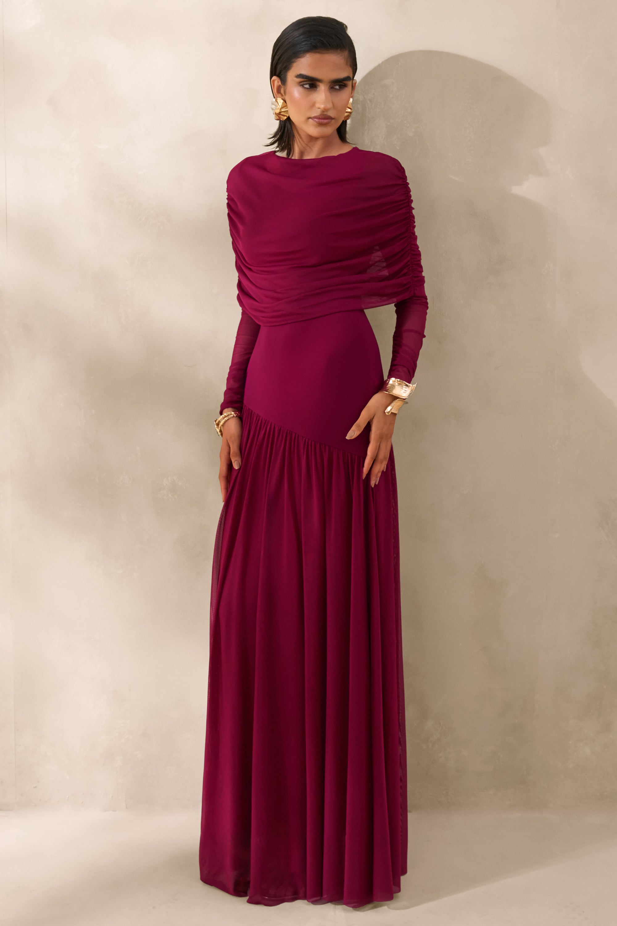 ECM_HR_CL137706102---Enalia-_-Burgundy-Mesh-High-Neck-Maxi-Dress-With-Short-Cape-3.jpg