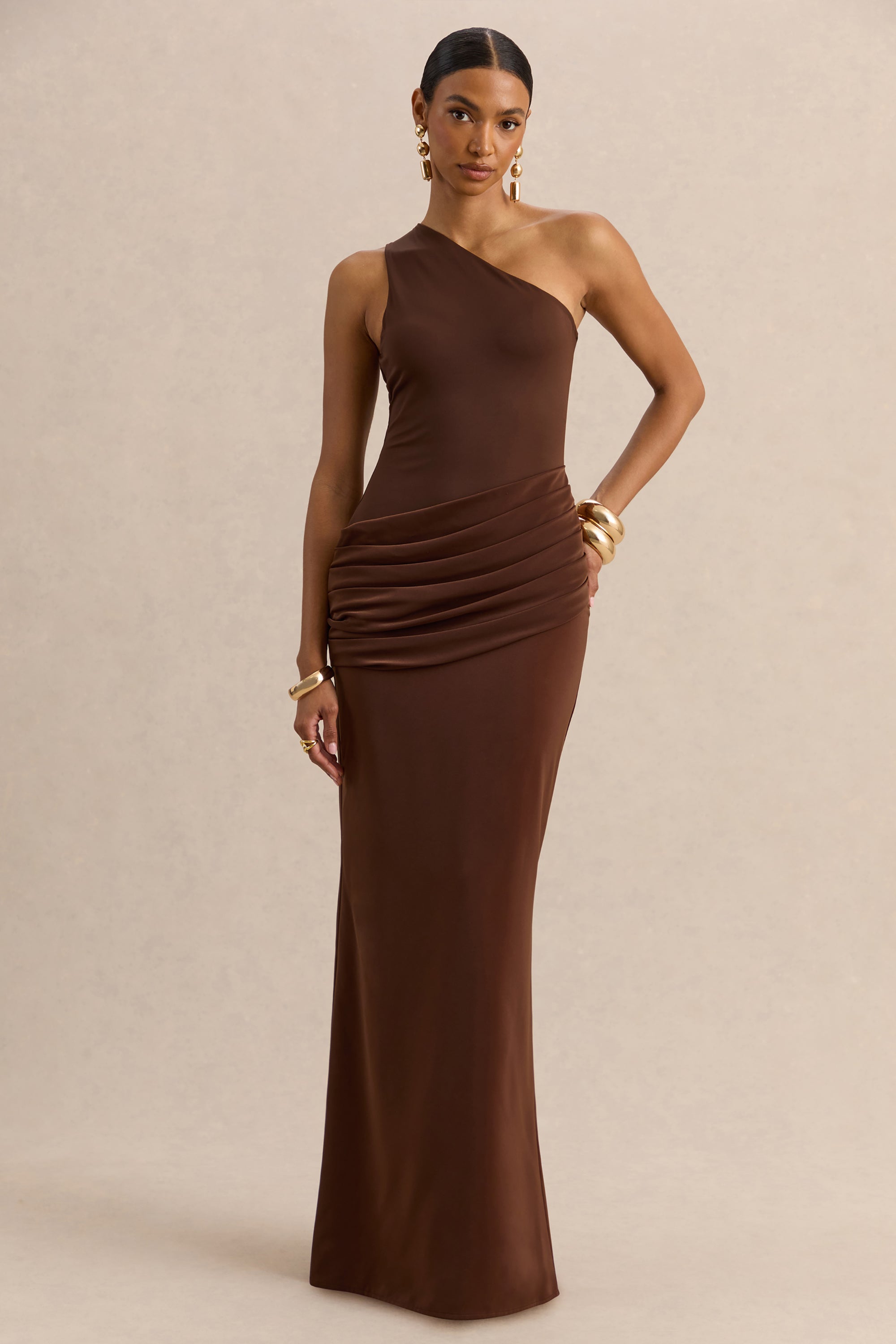 ECM_HR_CCL137712021---Arovia | Brown Satin Asymmetric-Neck Maxi Dress With Draped-Detail.jpgjpg.jpg