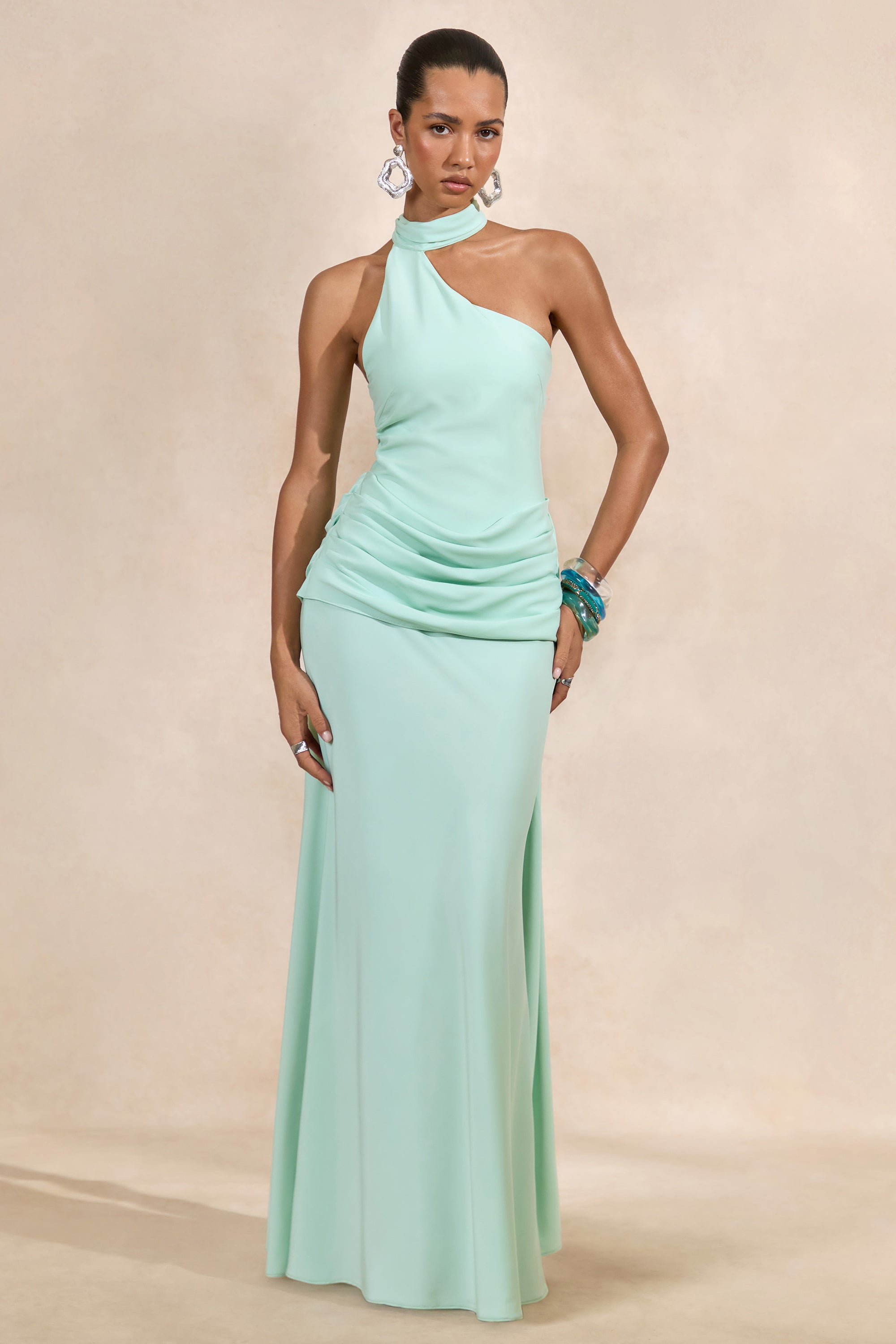 CL137729032 - Aevina _ Mint Satin Asymmetric-Neck Maxi Dress With Sash-Detail0.jpg
