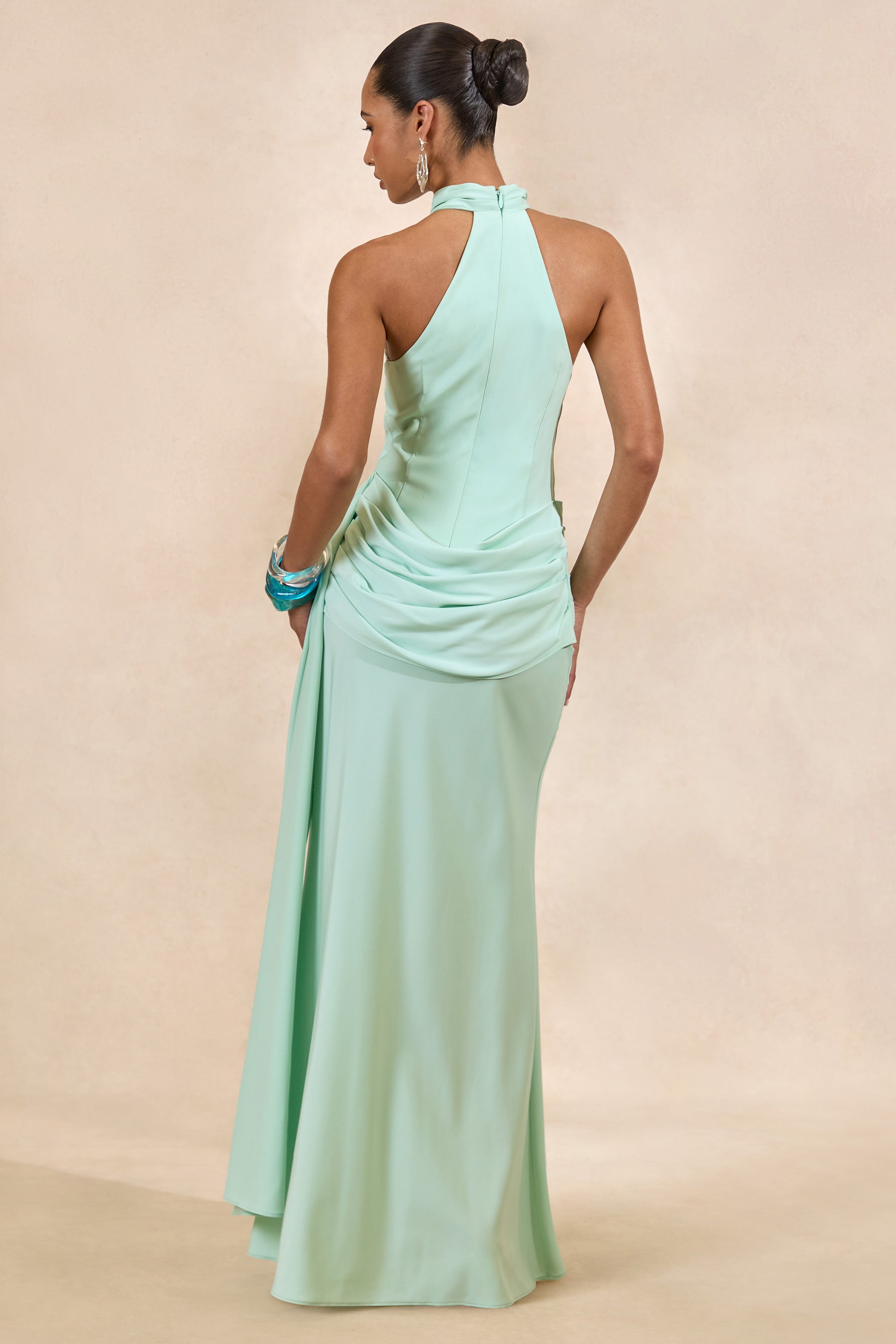 CL137729032 - Aevina _ Mint Satin Asymmetric-Neck Maxi Dress With Sash-Detail7.jpg