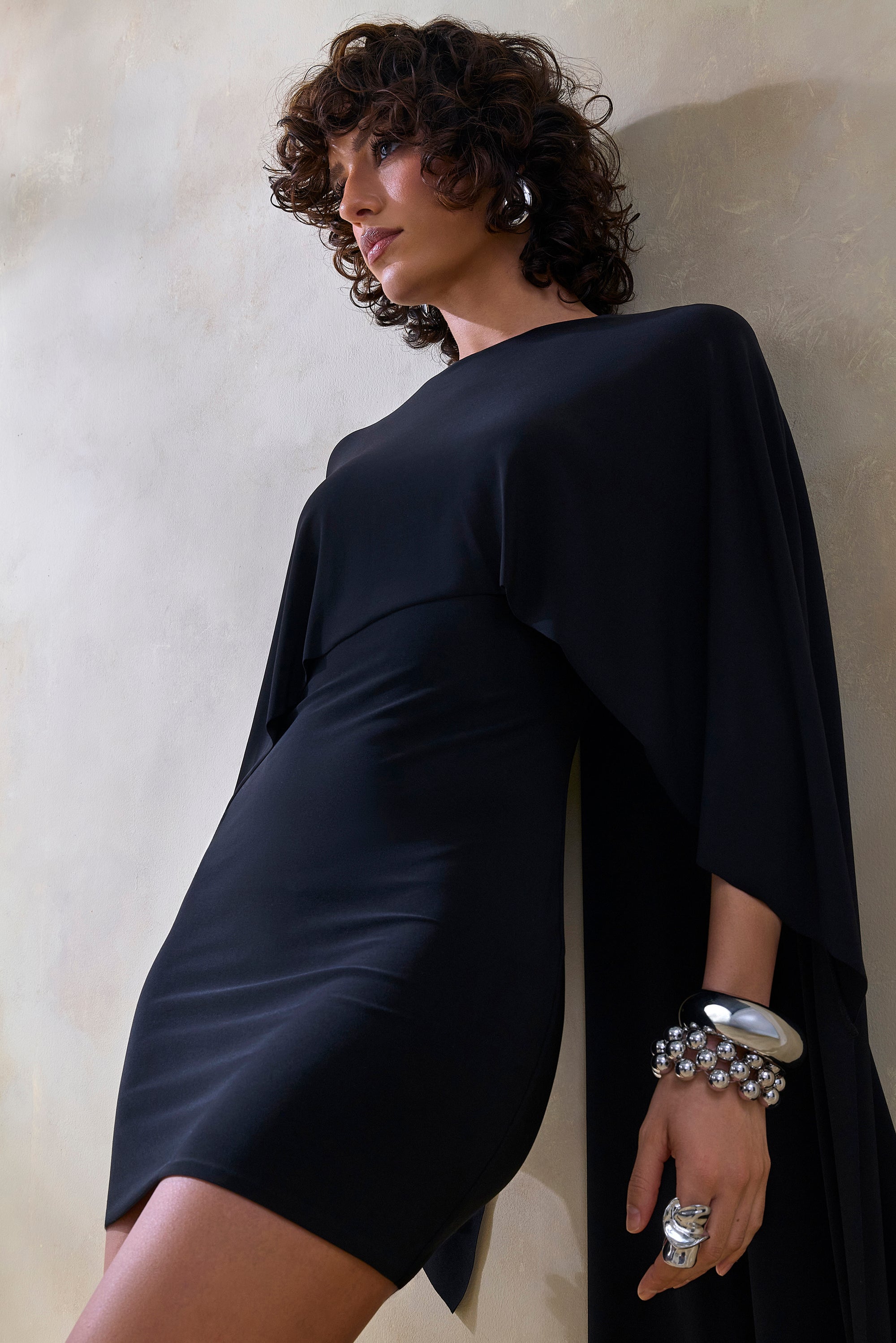 ECM_HR_CL137801001 - Prislia | Black Round-Neck Mini Dress With Cape3.jpg