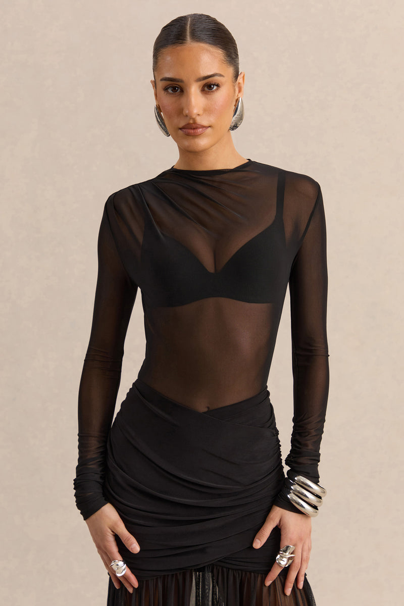 ECM_HR_CL137819001 - Garina | Black Mesh High-Neck Bodysuit With Long-Sleeves4.jpg