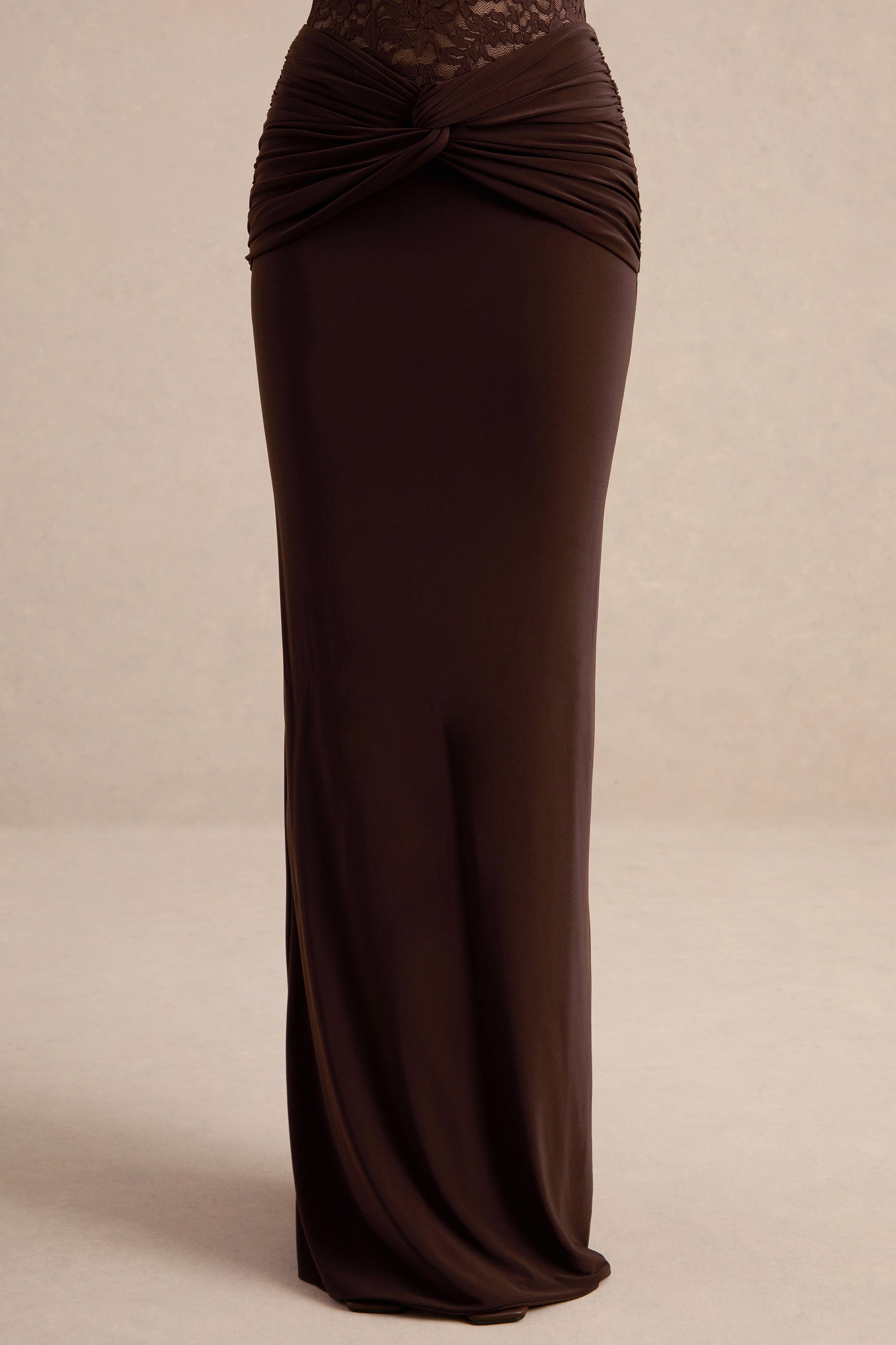 CL137830022 - Florine _ Dark Brown Twisted Waist Maxi Skirt4.jpg