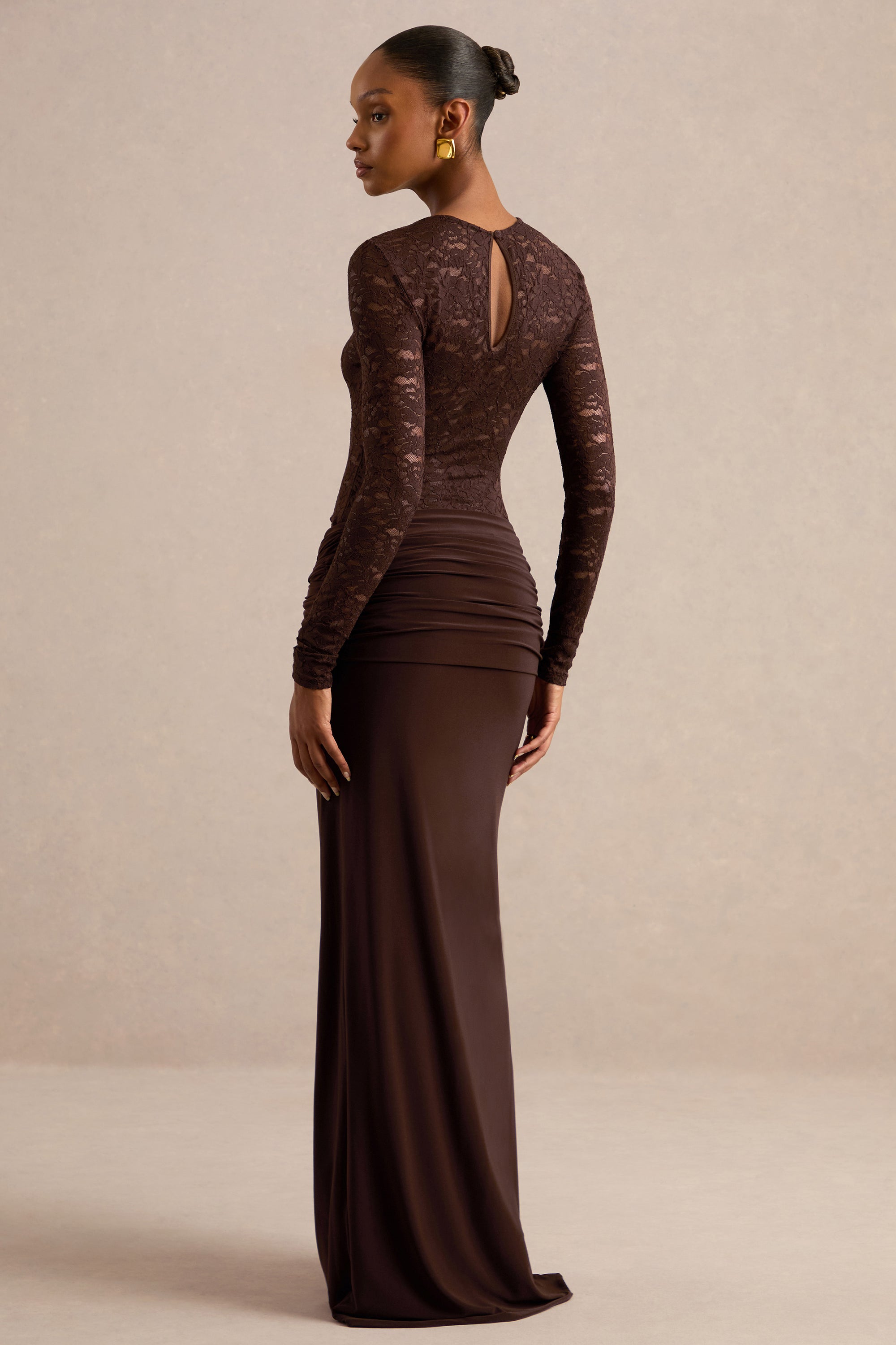 CL137830022 - Florine _ Dark Brown Twisted Waist Maxi Skirt9.jpg