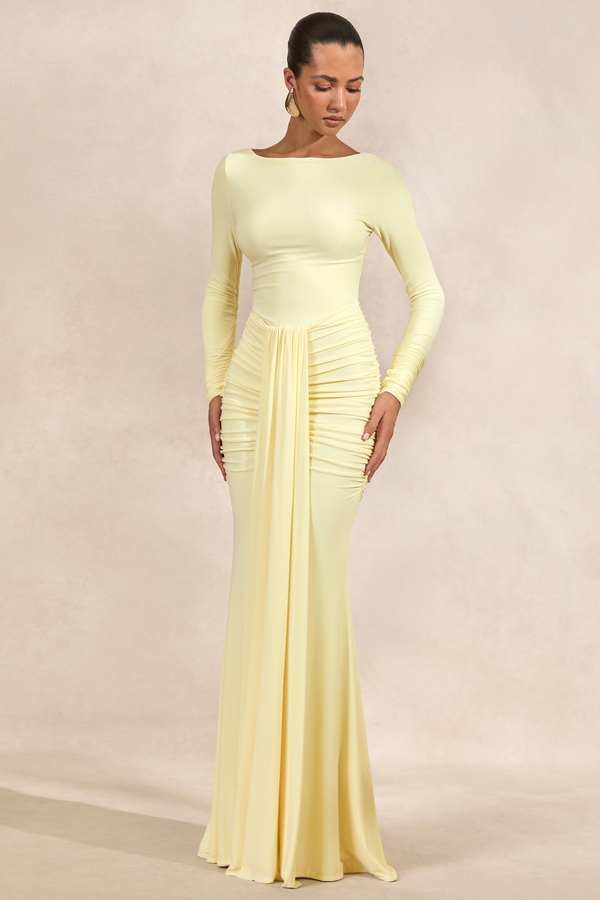 CL137848121 - Liatris _ Lemon Wide-Neck Maxi-Dress With Gathered-Detailing2.jpg