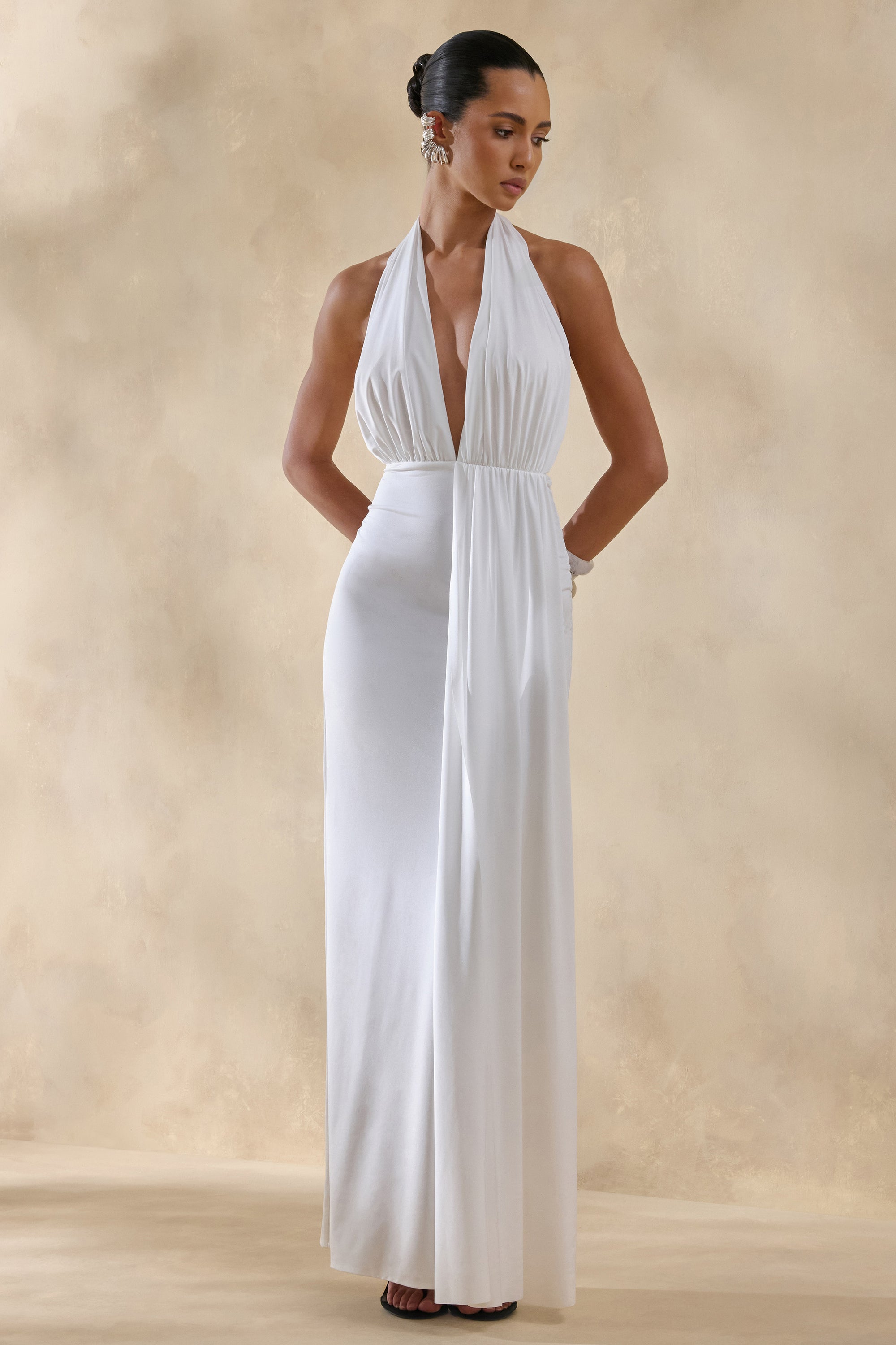 ECM_HR_CL137849110 - Doria _ White Plunge-Neck Maxi Dress 1.jpg